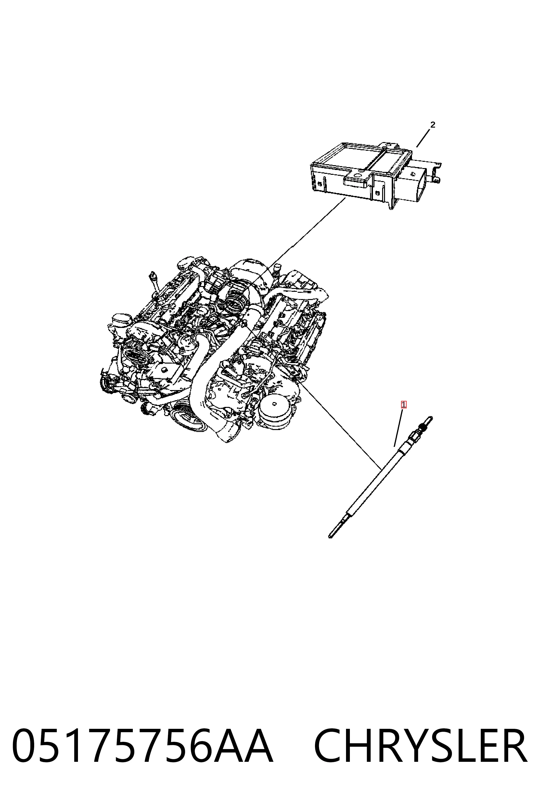05175756AA Chrysler Świeca żarowa