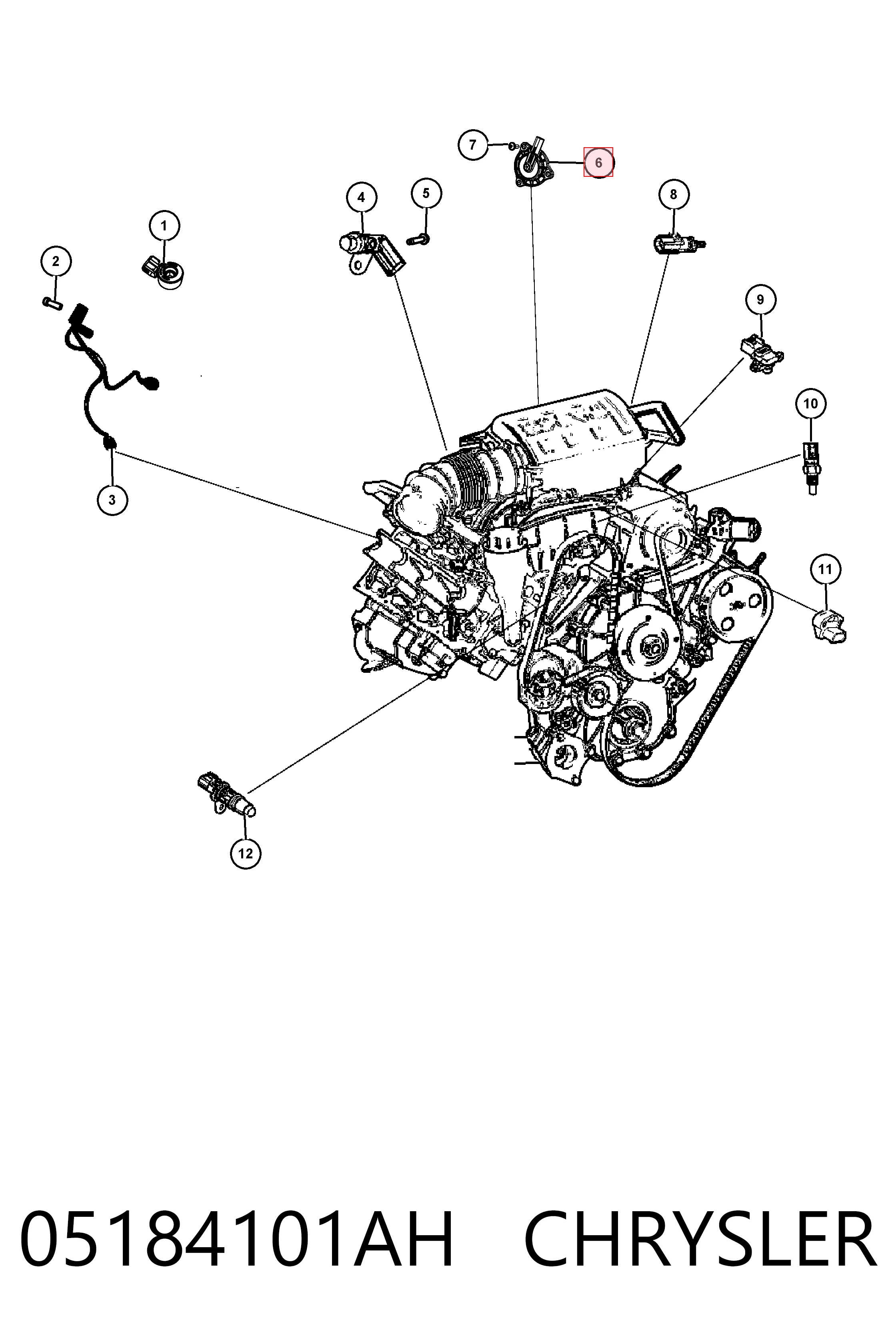 Do koszyka K05184101AG Fiat/Alfa/Lancia Zawór elektromagnetyczny faz rozrządu