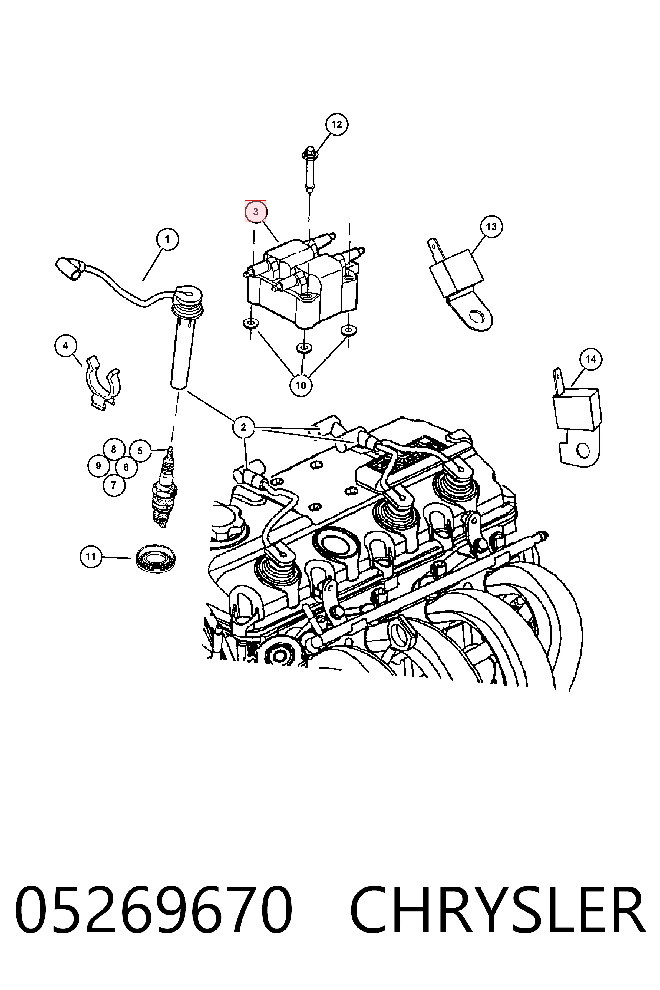 05269670 Chrysler Cewka zapłonowa