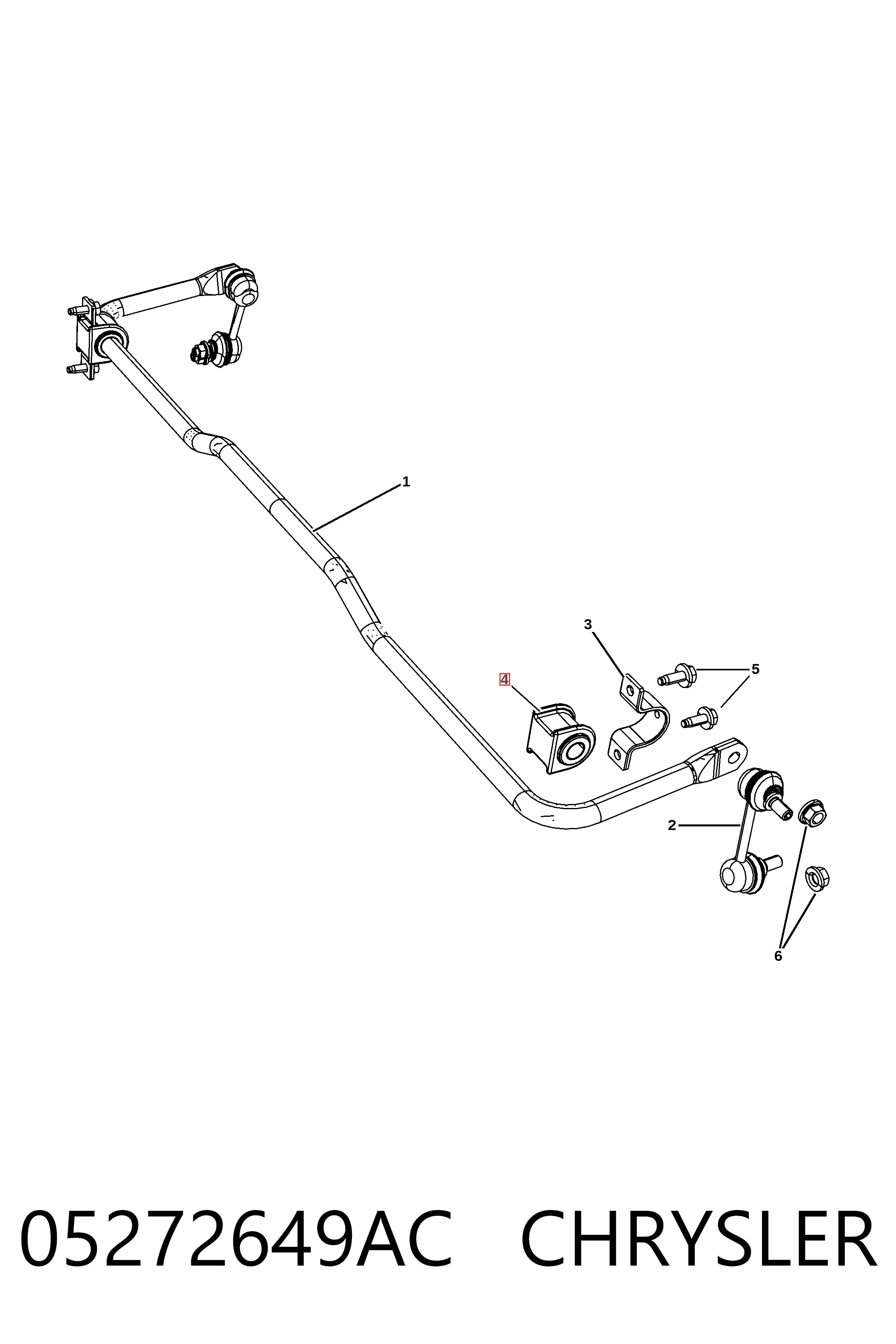 05272649AC Chrysler Tuleja stabilizatora tylnego