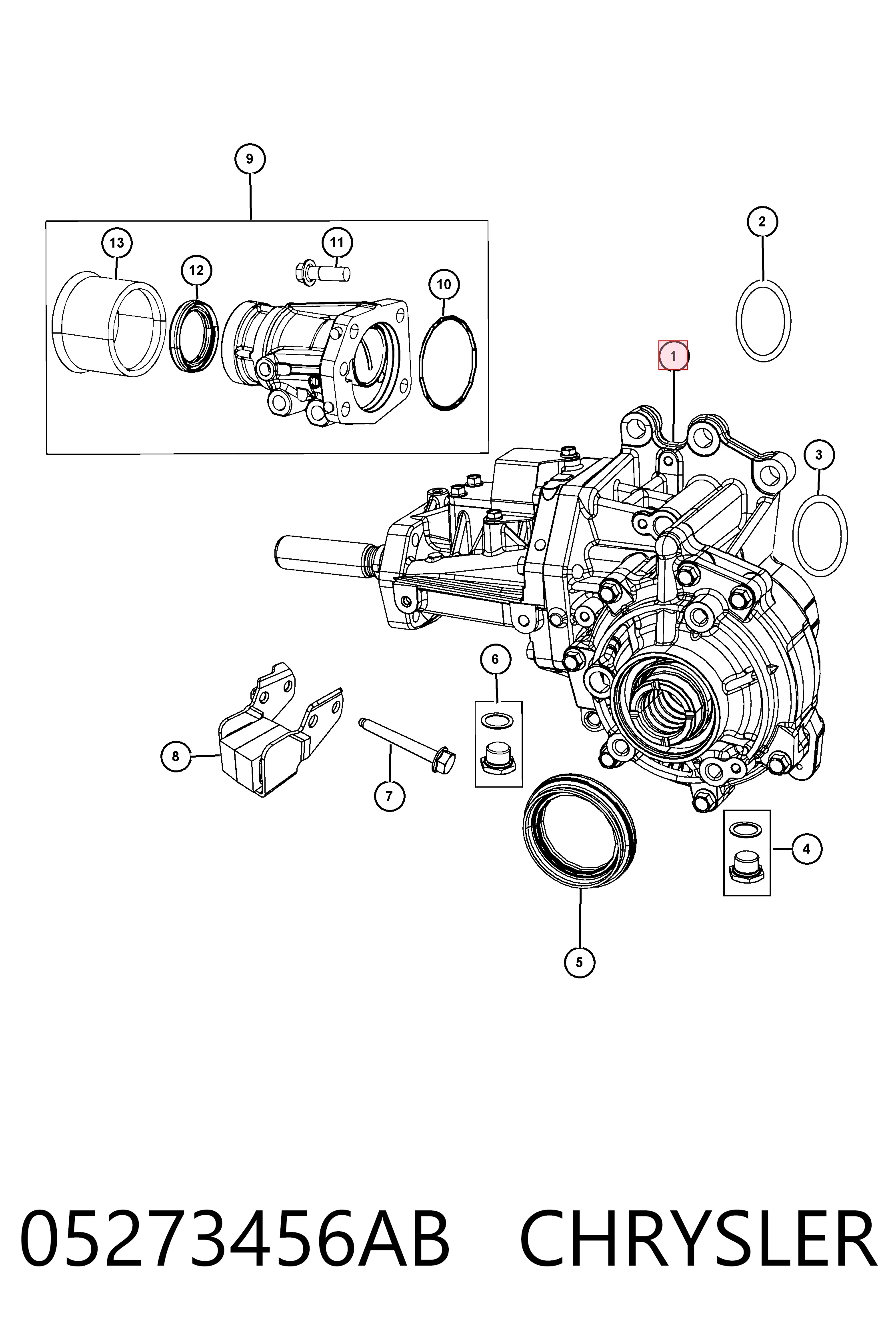 K05273456AB Fiat/Alfa/Lancia Skrzynia rozdzielcza