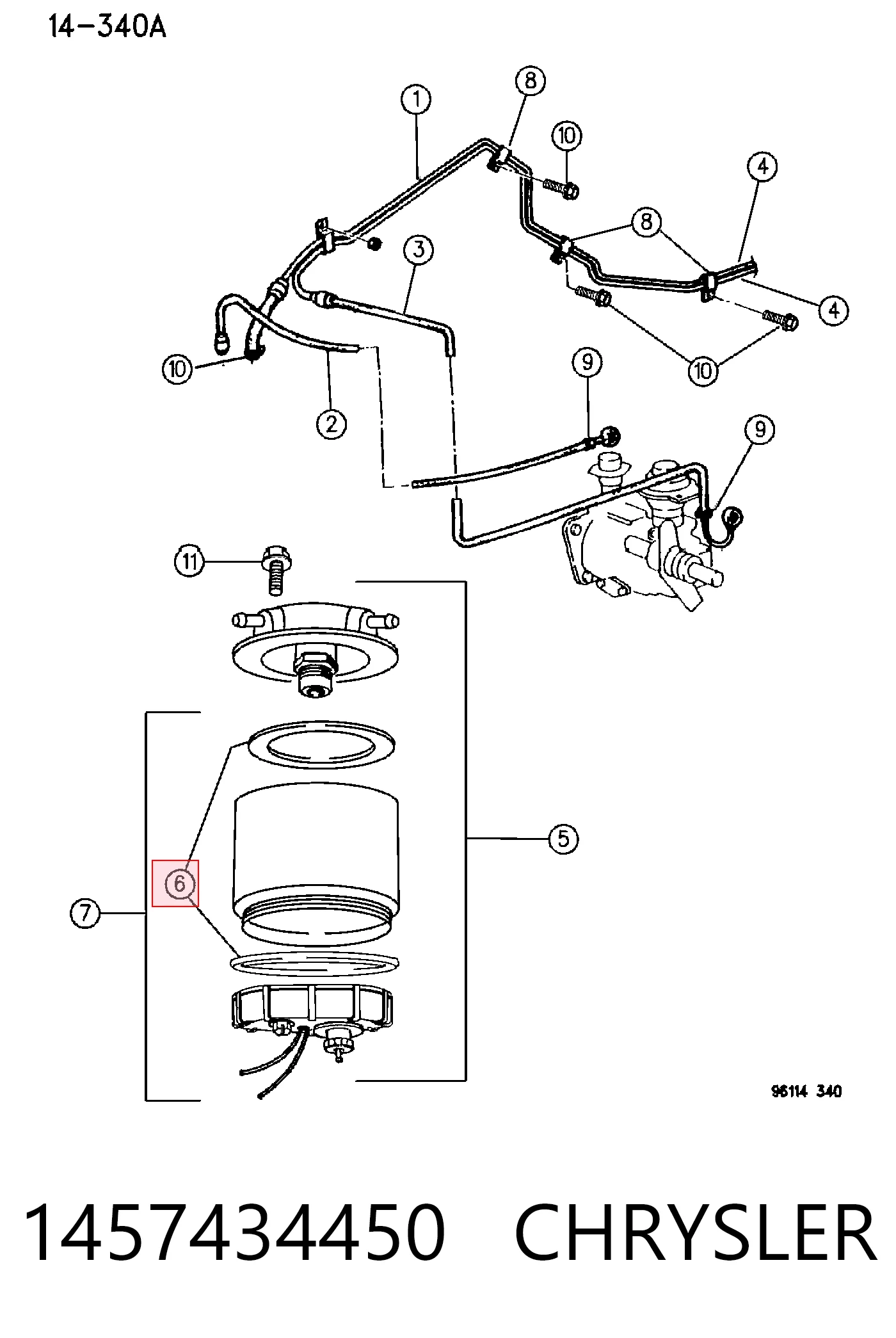 Filtr paliwa do Chrysler Voyager II GS 