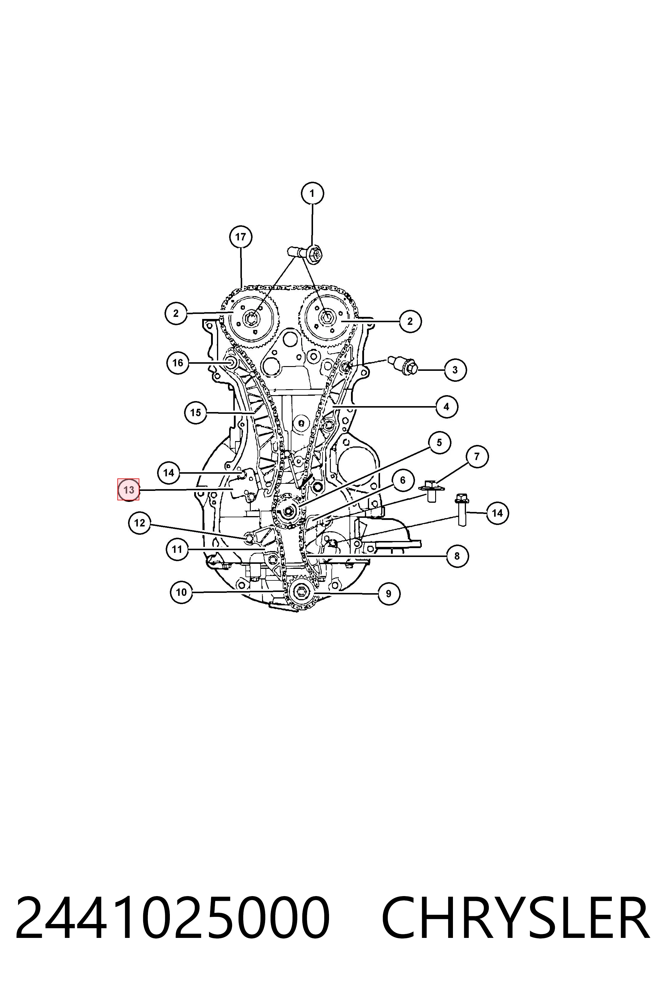 2441025000 Chrysler Napinacz łańcucha rozrządu