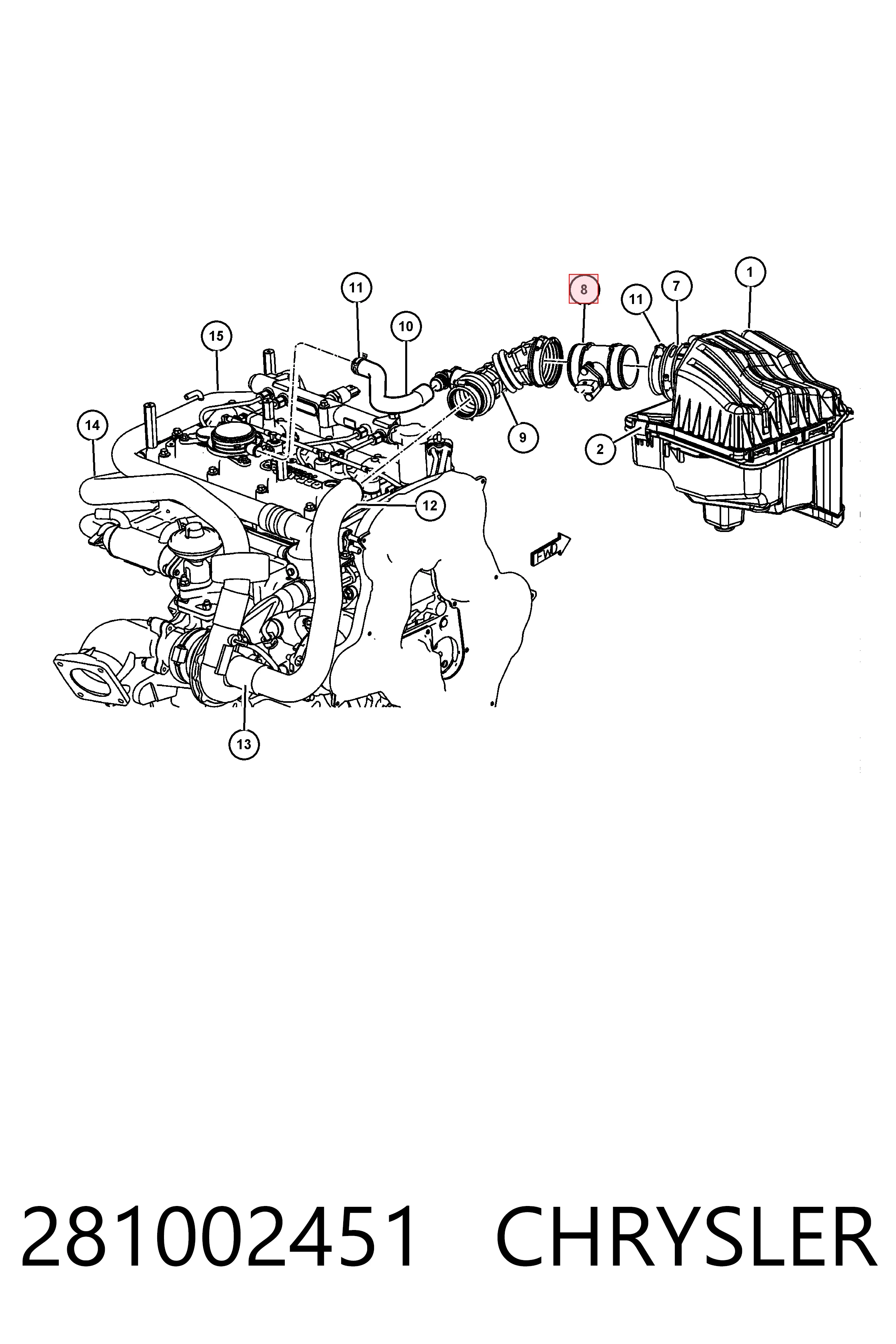 Czujnik przepływu powietrza, przepływomierz powietrza M.A.F. Chrysler Voyager III minivan (RG, RS) (1999 - 2008) cena, od 37,64 USD