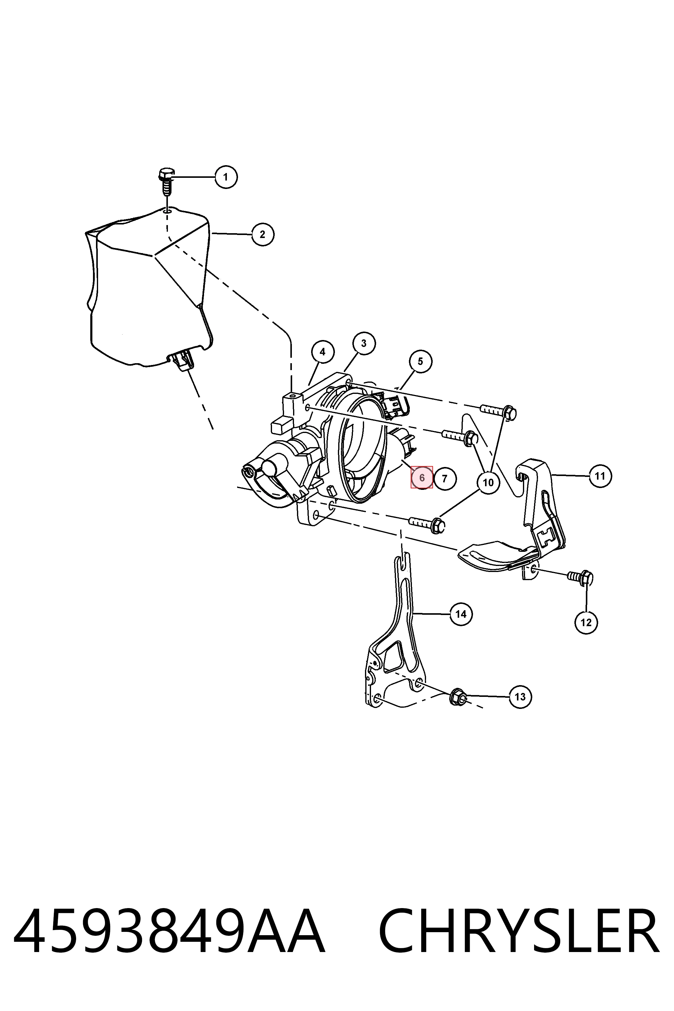 4593849AA Chrysler Regulator biegu jałowego