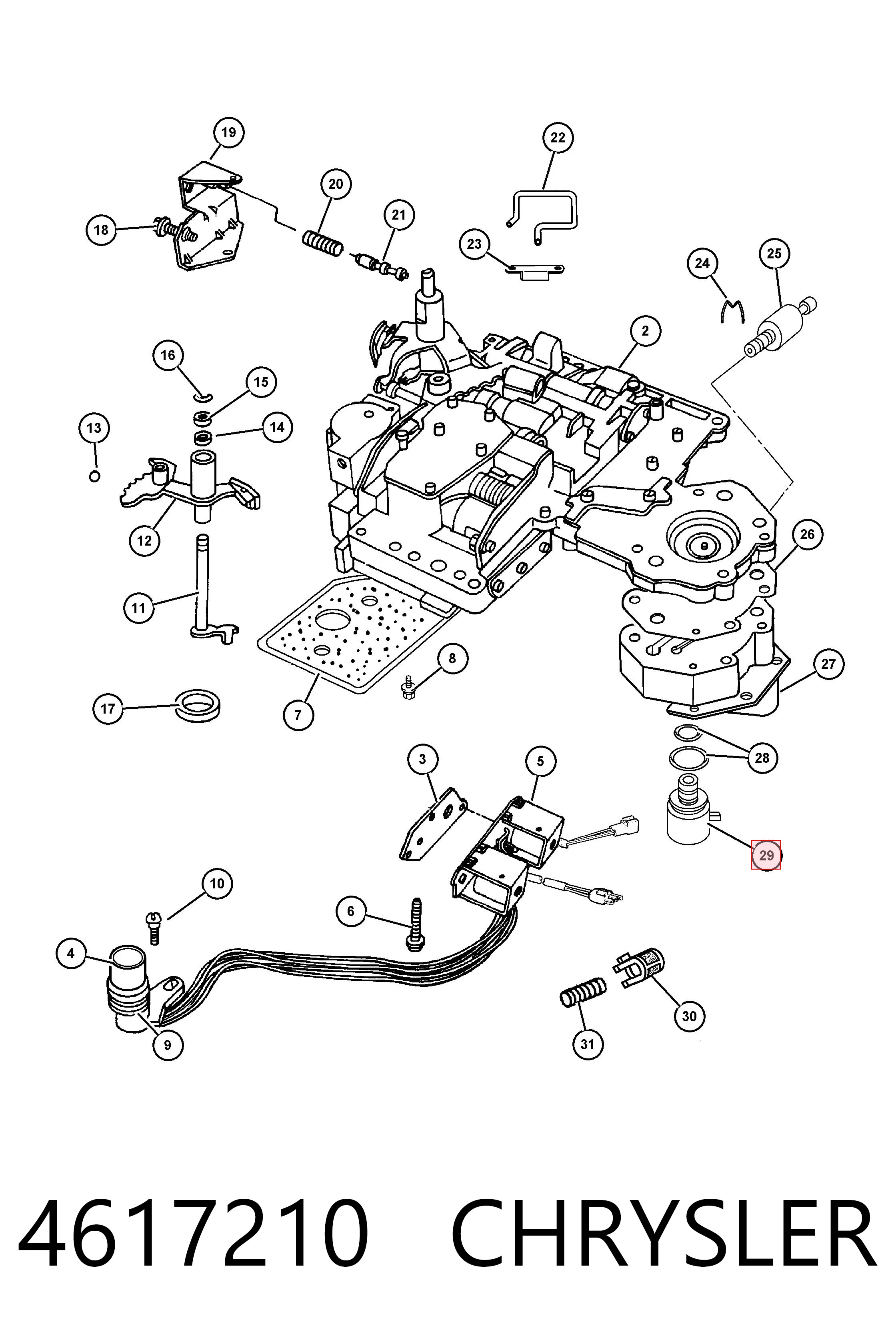 4617210 Chrysler Solenoid automatycznej skrzyni biegów