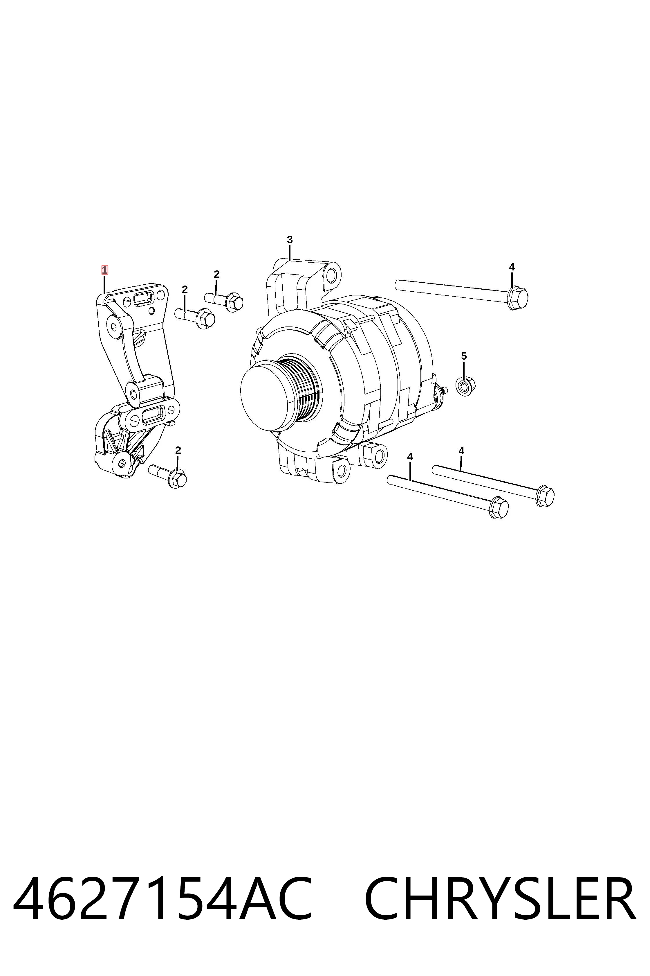 Wspornik alternatora do Jeep Cherokee  KL