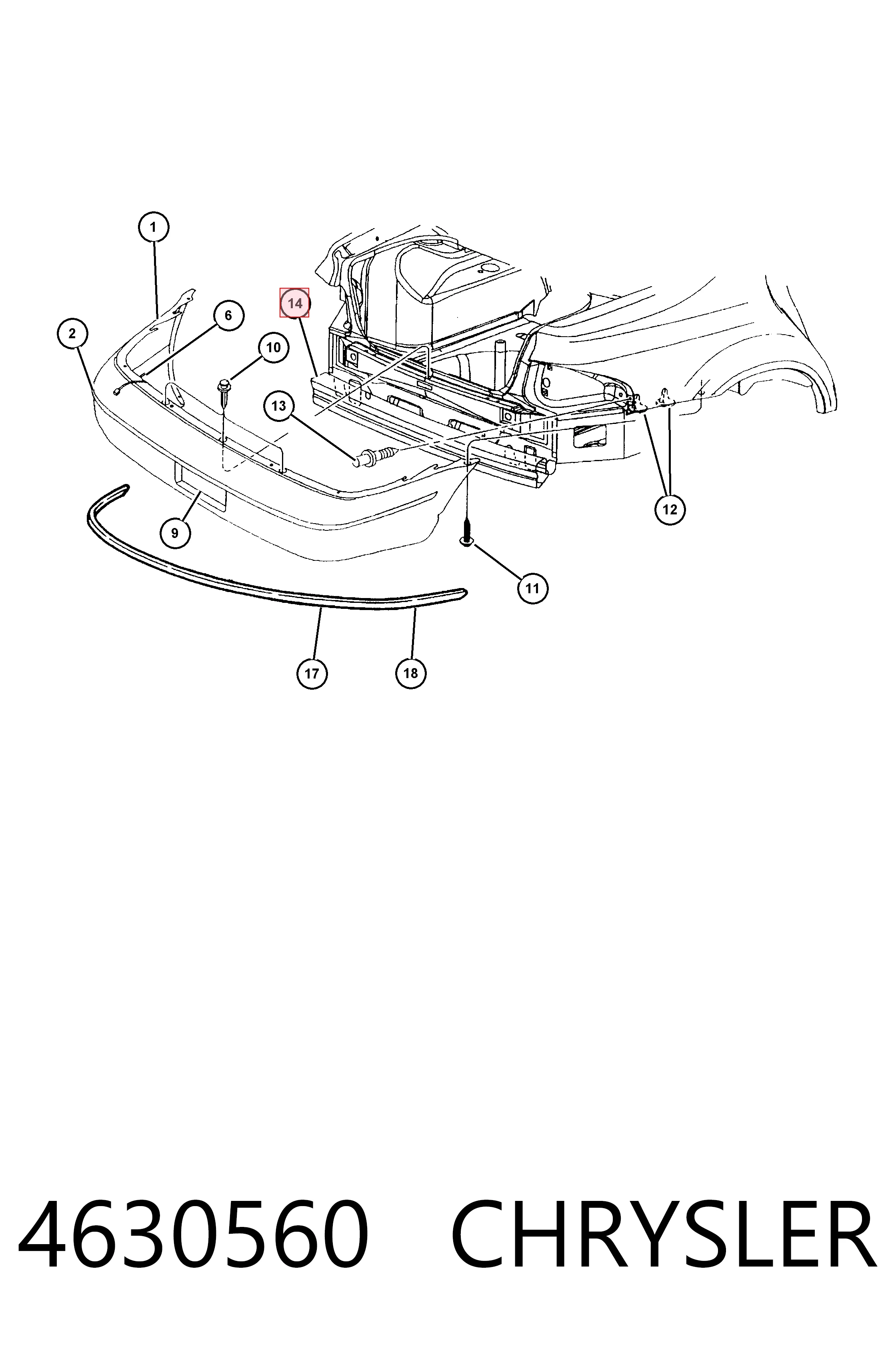 Wzmocnienie zderzaka tylnego do Dodge Stratus I ES 