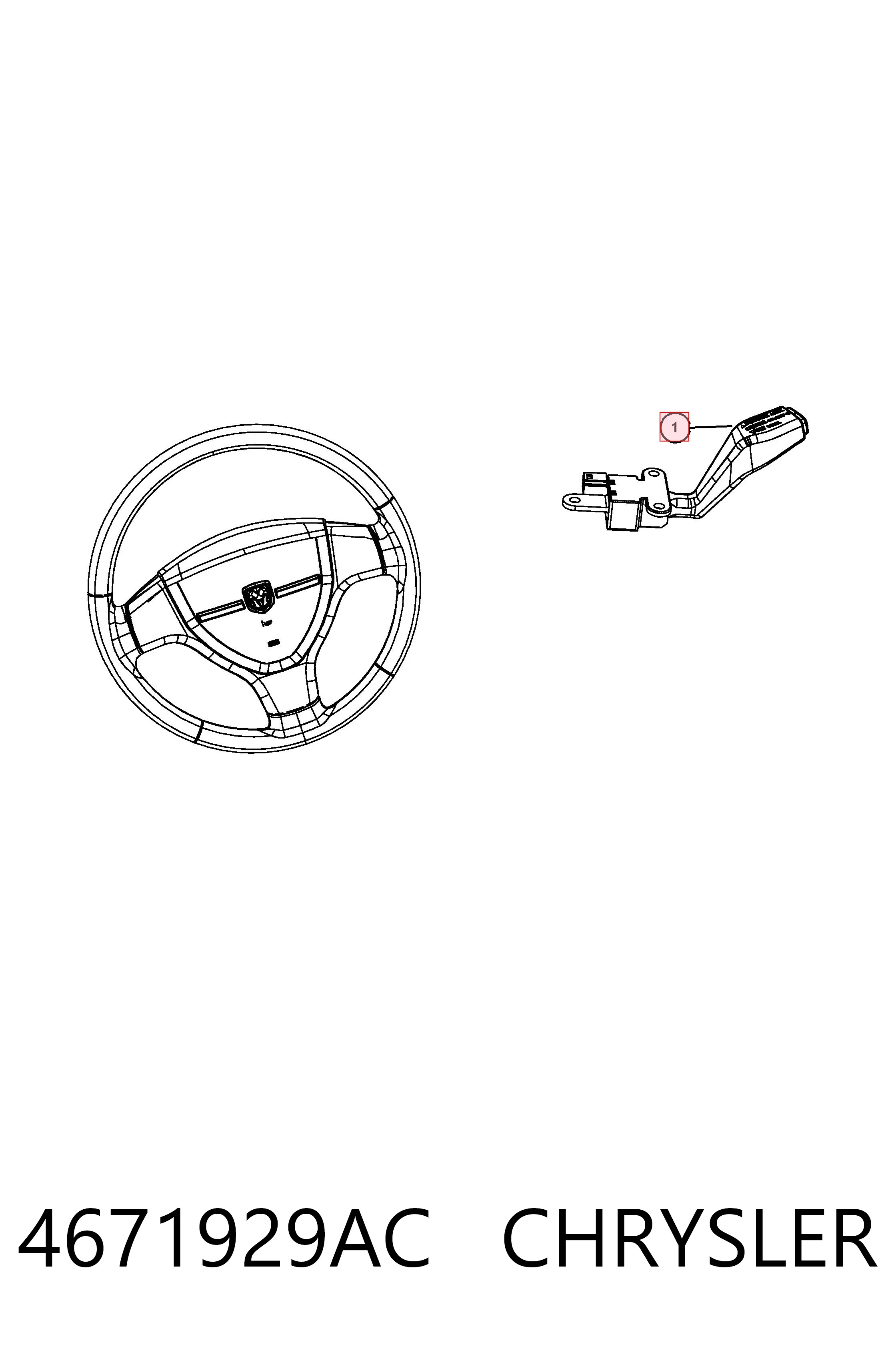 4671929AC Chrysler Wahacz zawieszenia przedniego dolny lewy