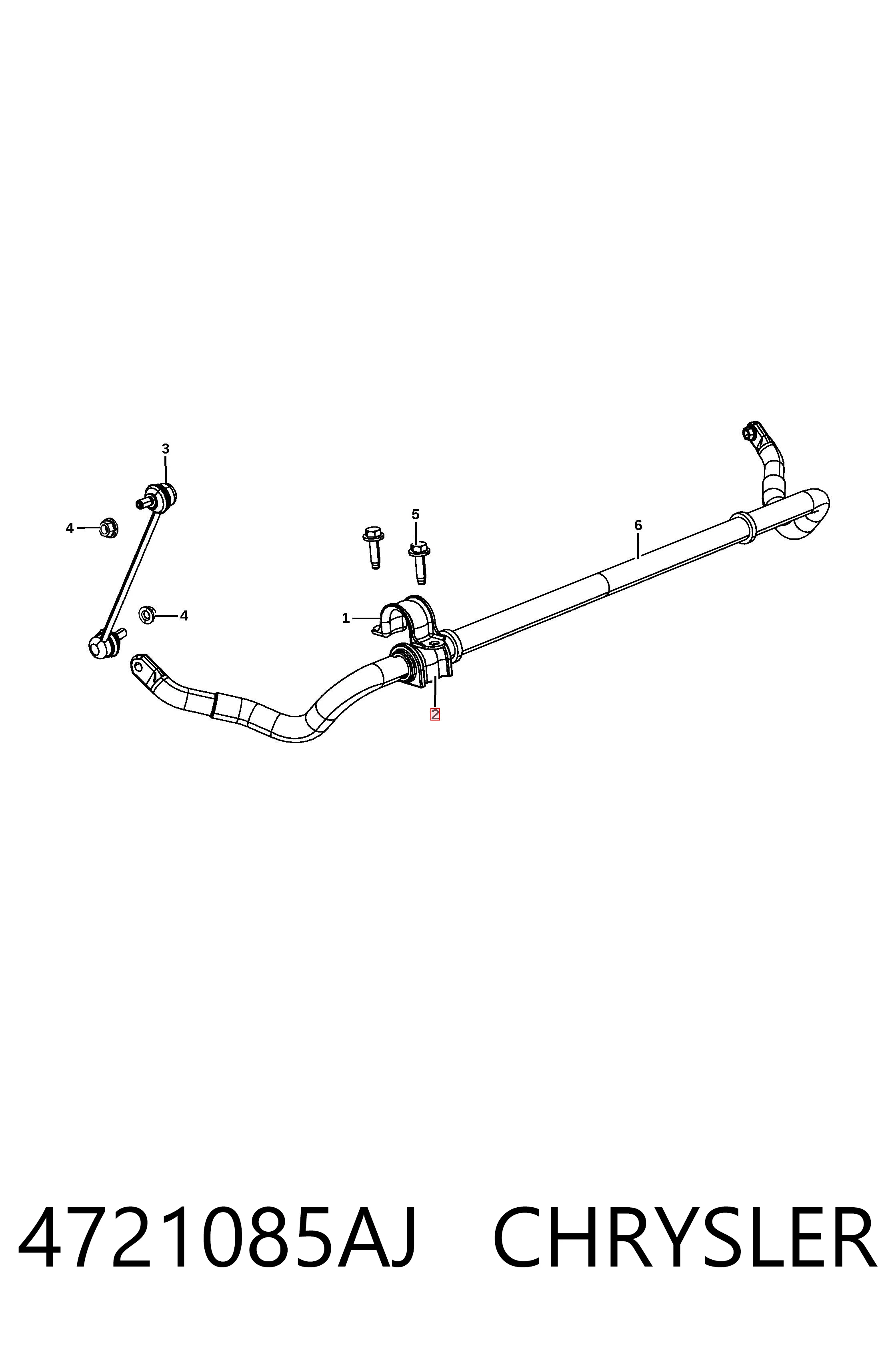 4721085AJ Chrysler Tuleja stabilizatora przedniego