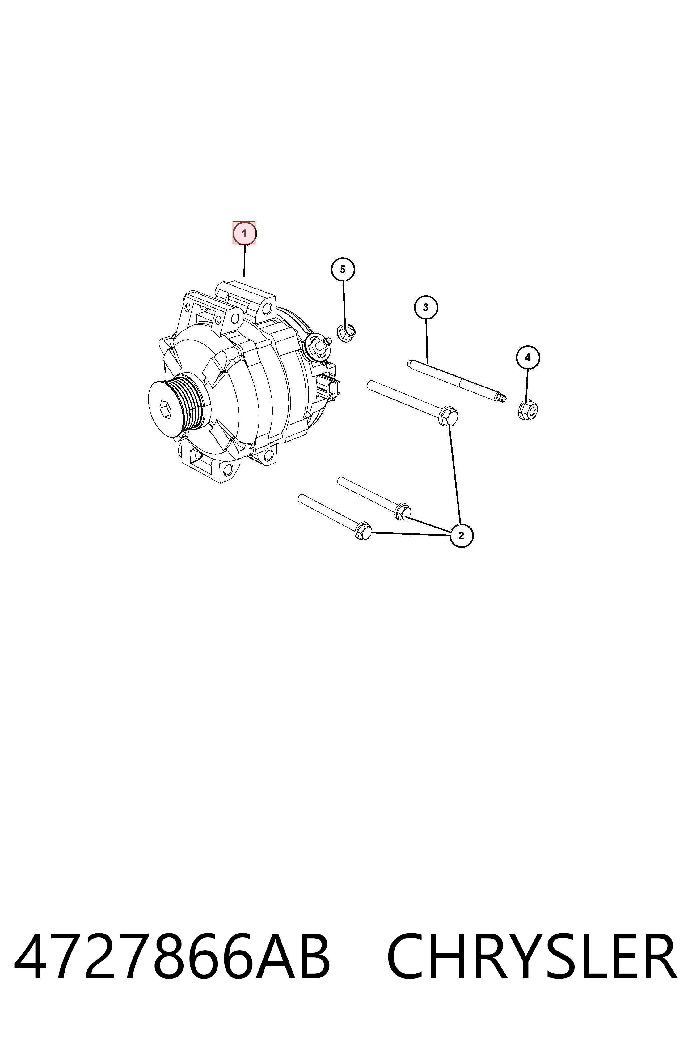 4727866AB Chrysler Alternator
