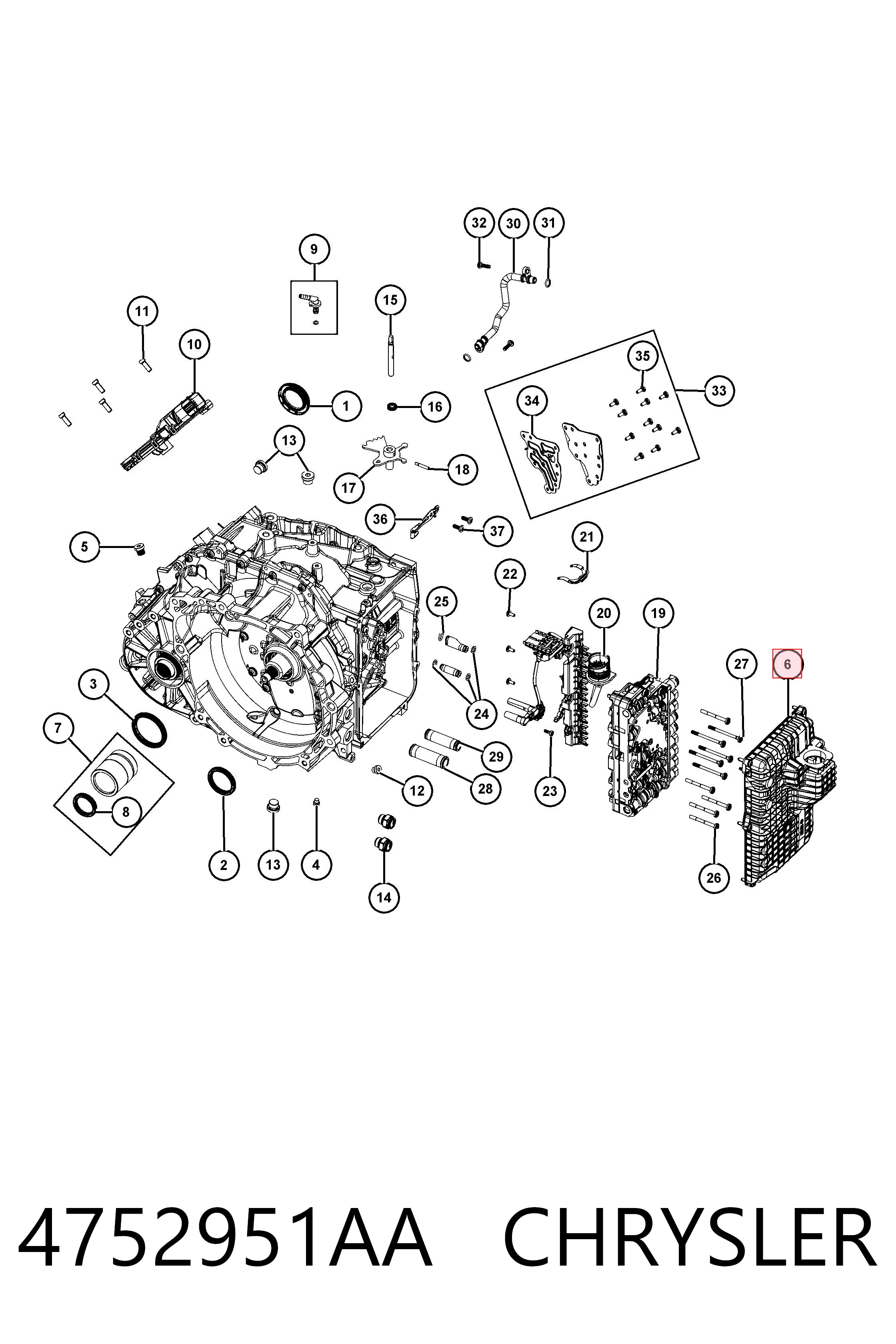 4752951AA Chrysler Miska automatycznej skrzyni biegów