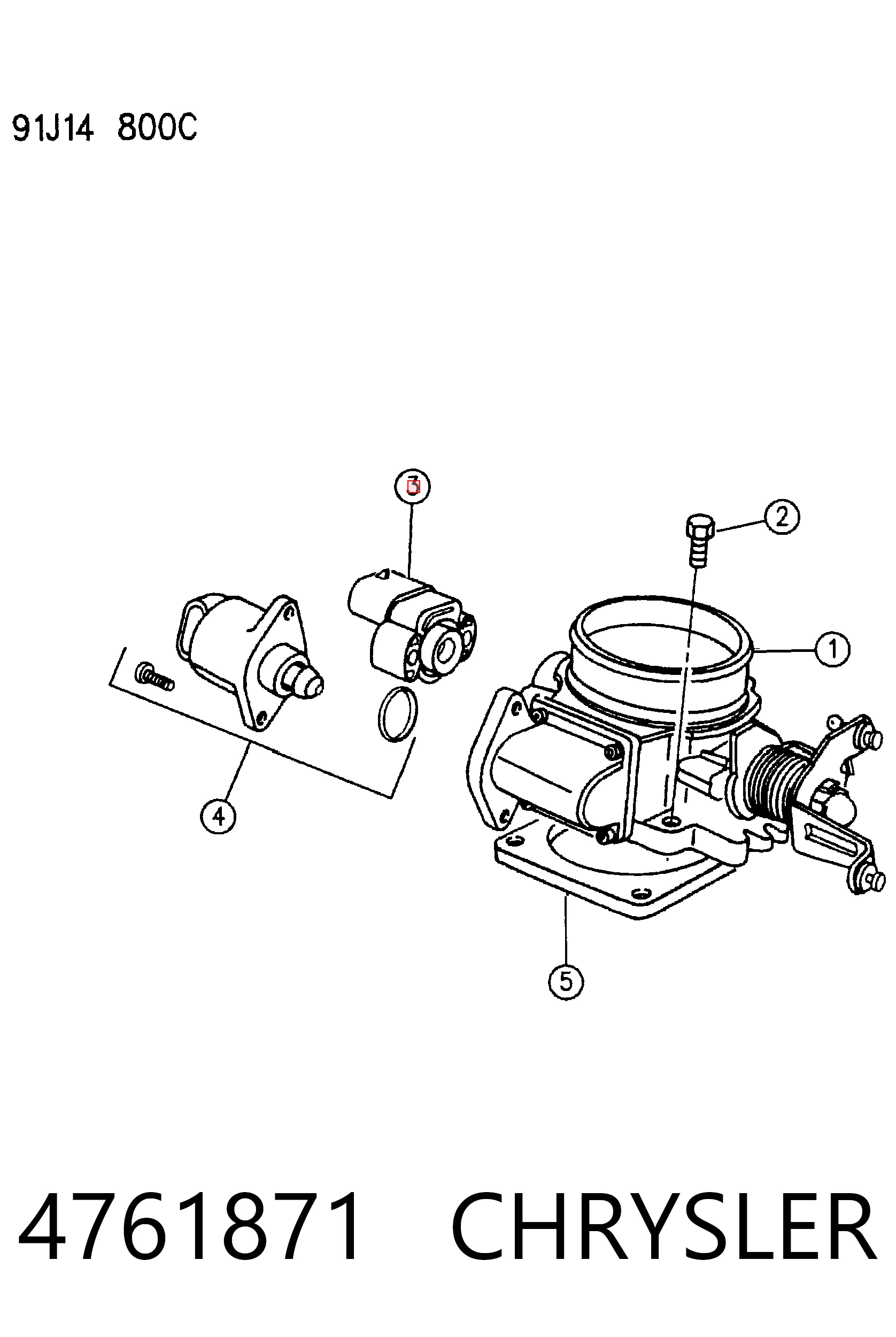 4761871 Chrysler Czujnik położenia przepustnicy (potencjometr)