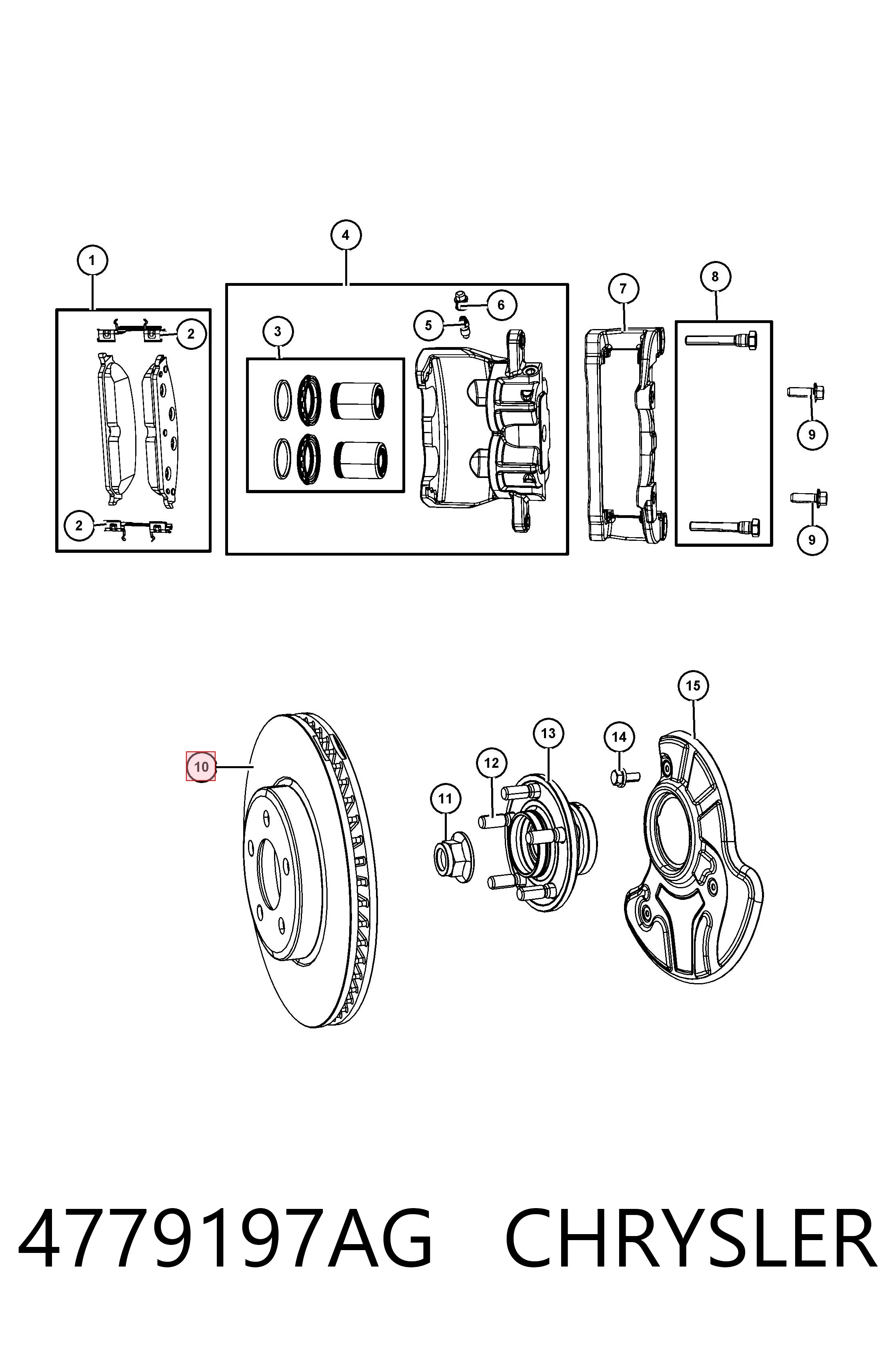 4779197AG Chrysler Tarcza hamulcowa przednia