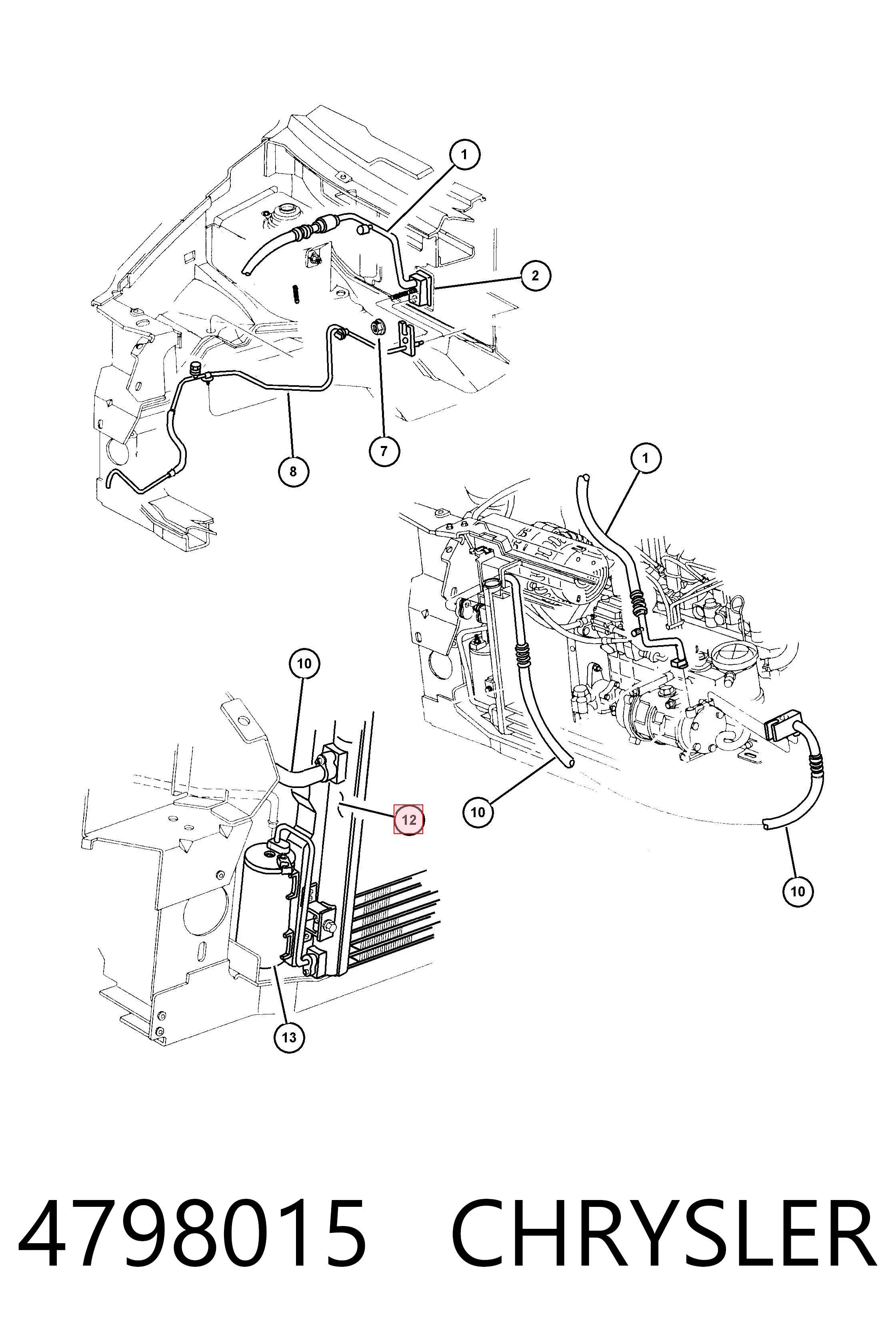 Chłodnica klimatyzacji do Chrysler Voyager II GS 