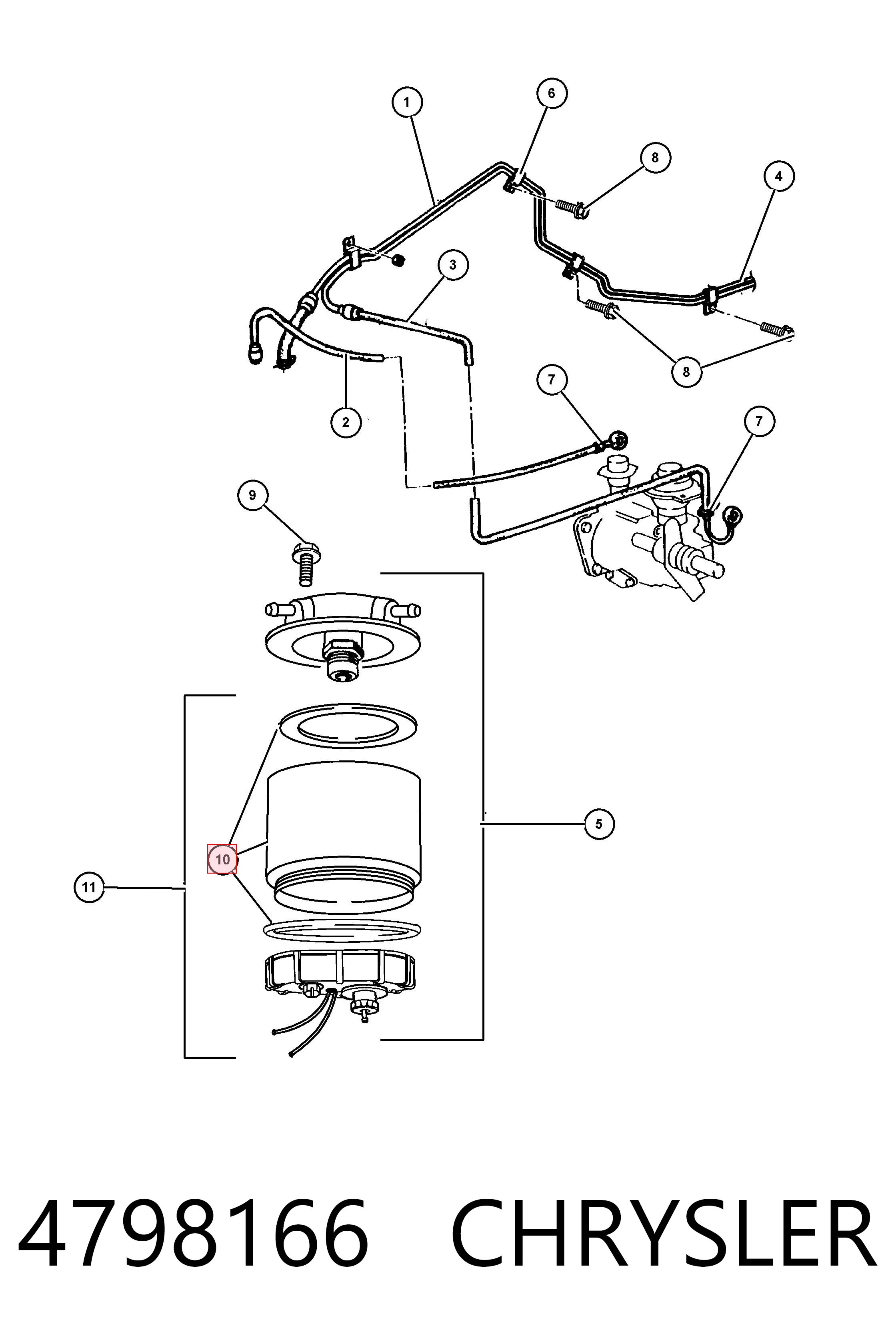 Filtr paliwa do Chrysler Voyager II GS 