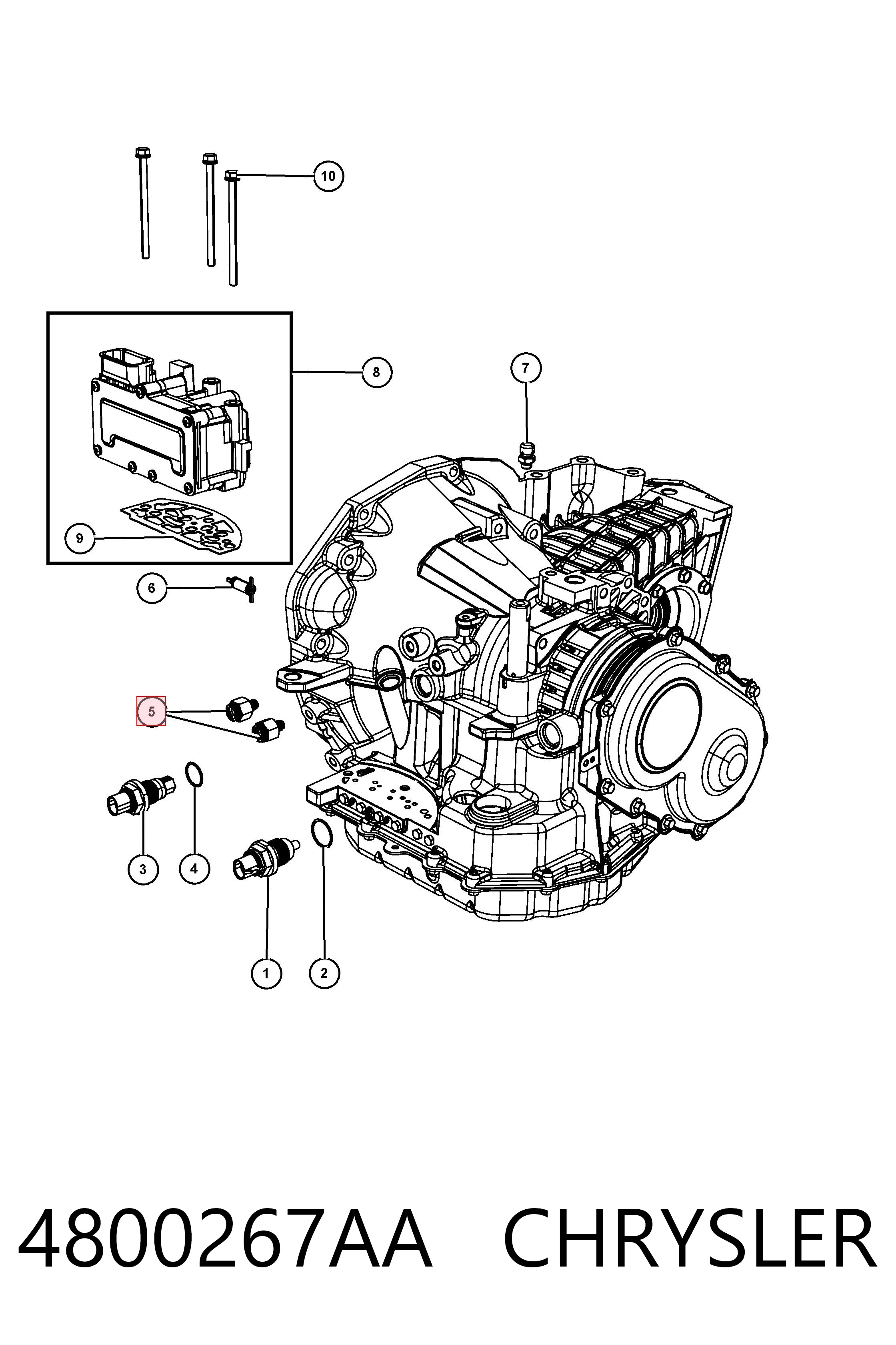 4800267AA Chrysler Chłodnica klimatyzacji