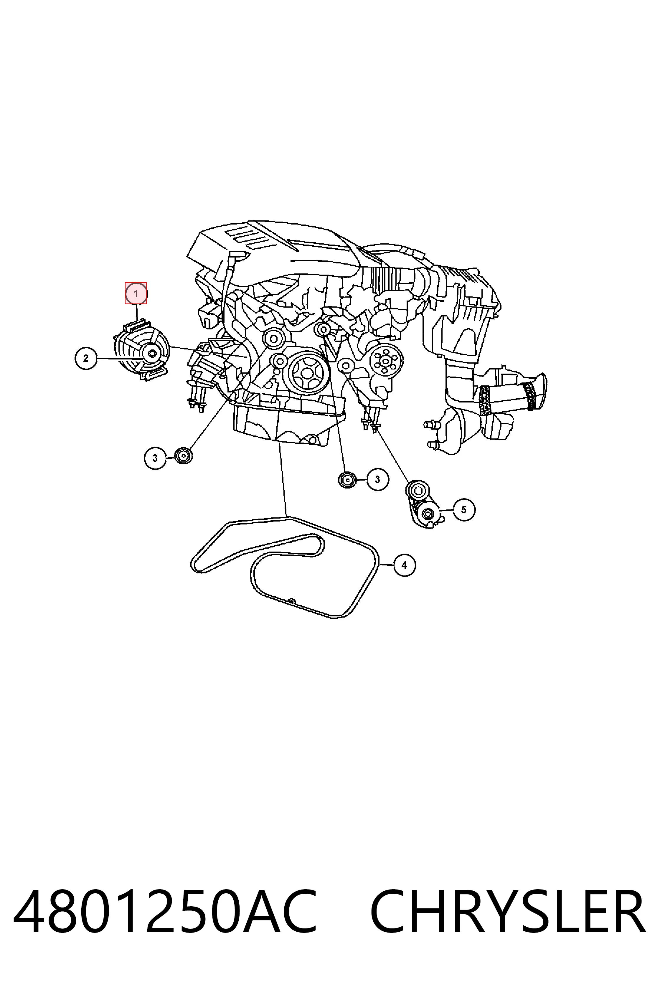 4801250AC Chrysler Alternator