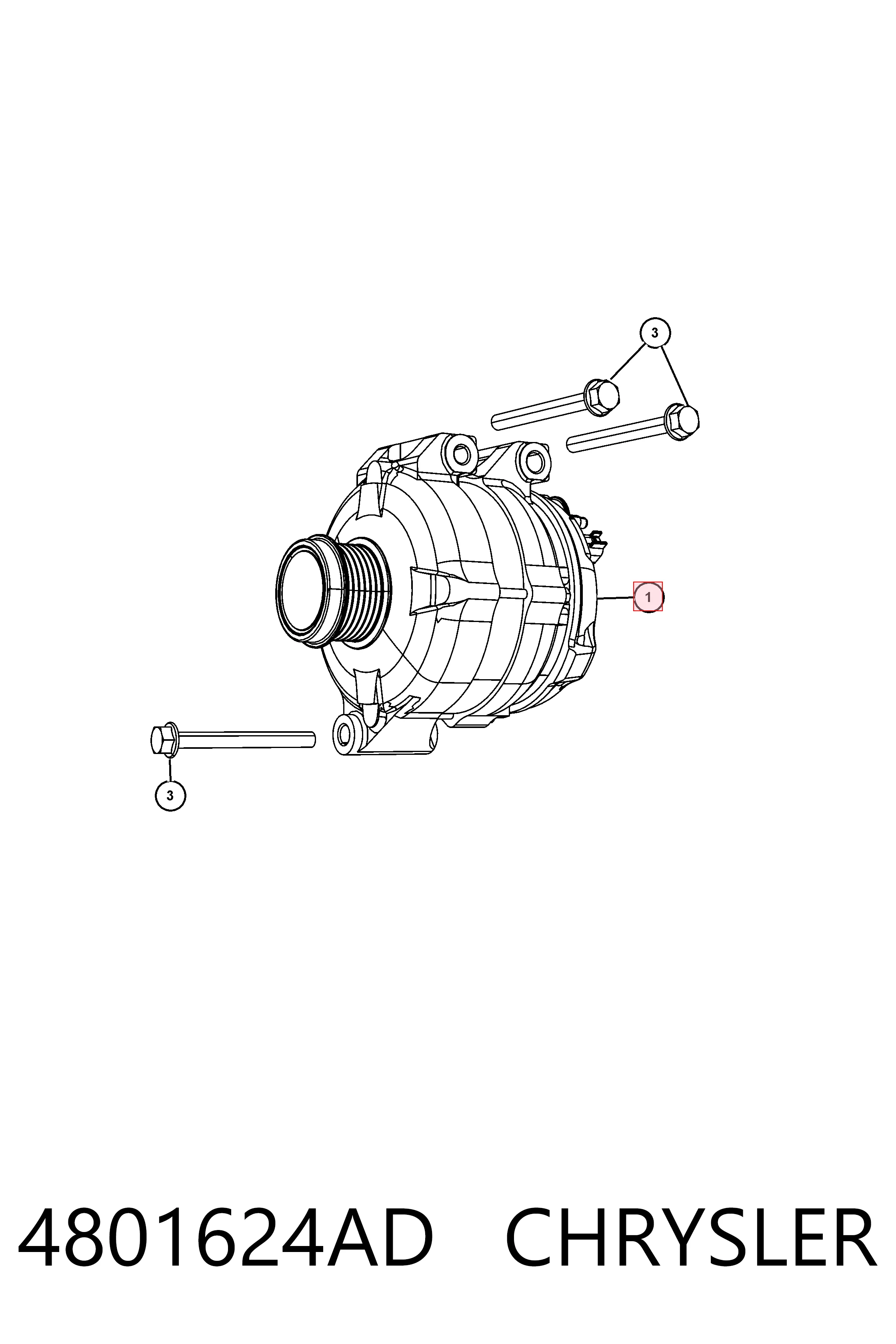 4801624AD Chrysler Alternator