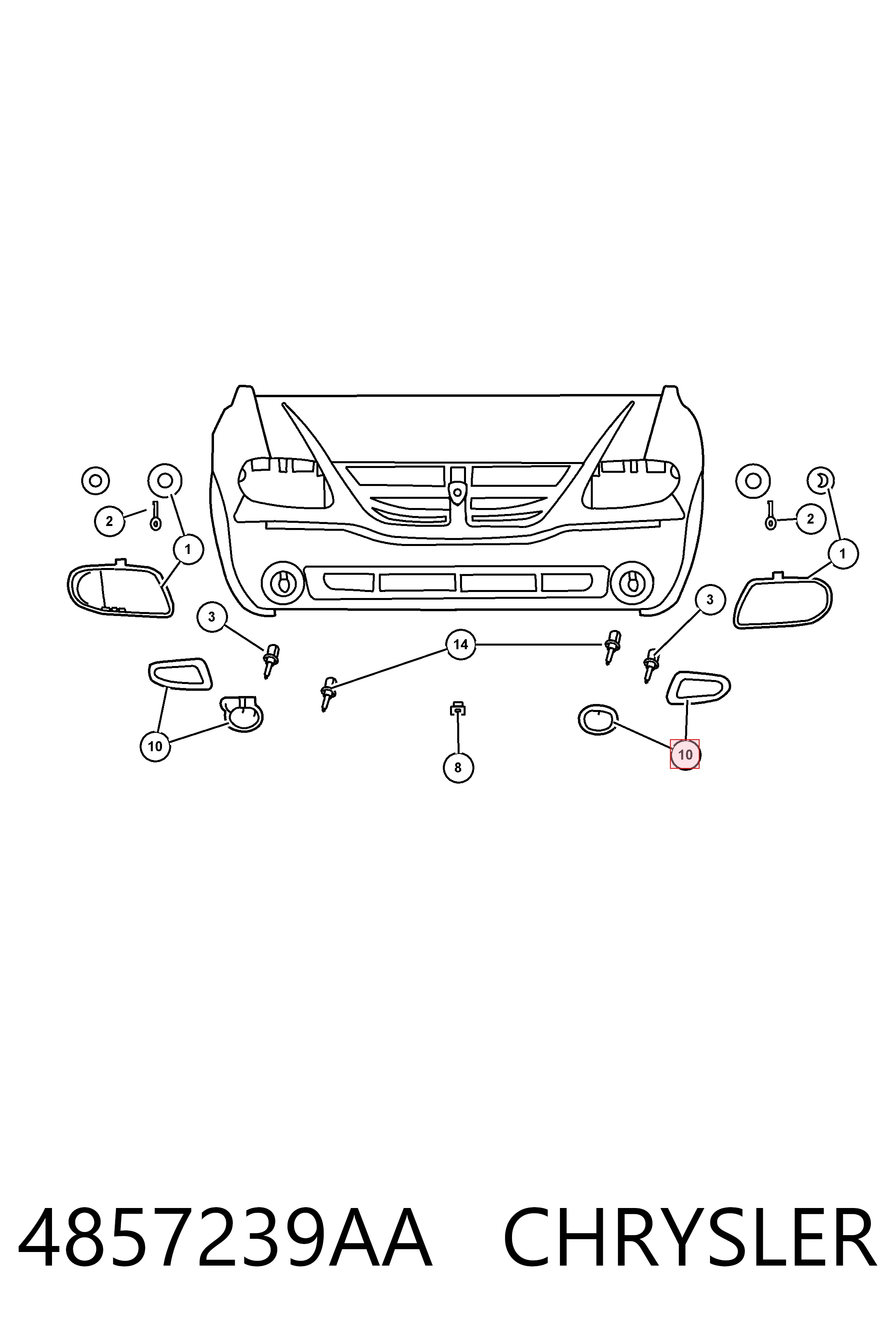 Lampa przeciwmgielna lewa Chrysler Voyager III minivan (RG, RS) (1999 - 2008) cena, od 44,77 USD