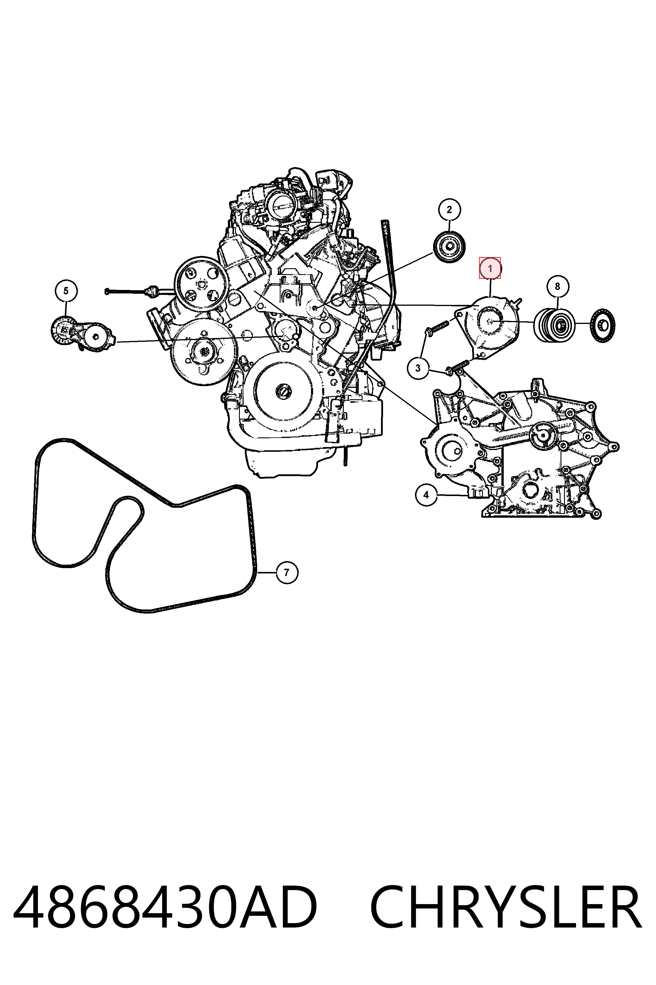 4868430AD Chrysler Alternator