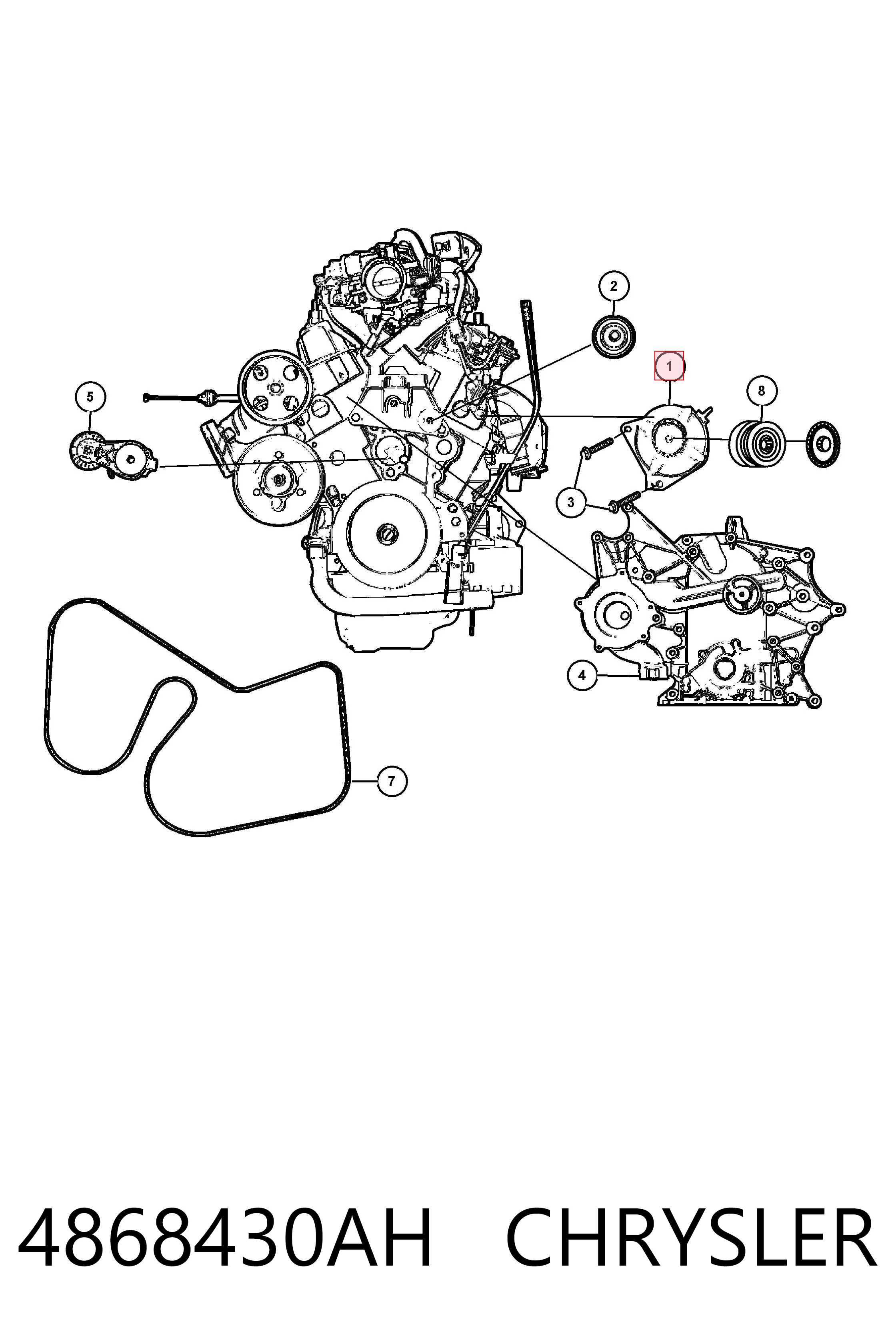 4868430AH Chrysler Alternator