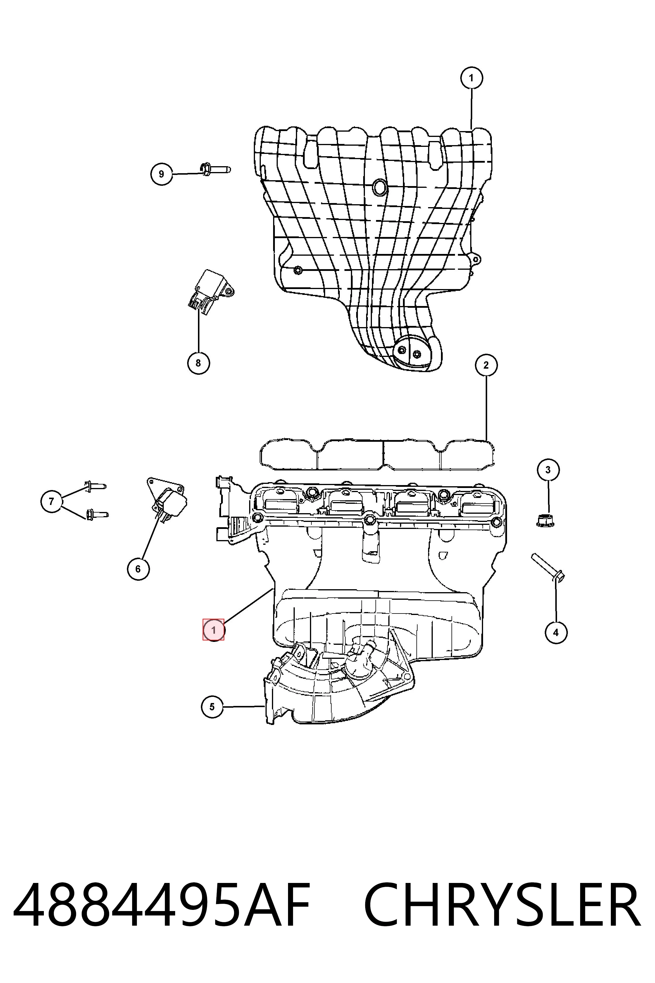 4884495AF Chrysler Kolektor ssący