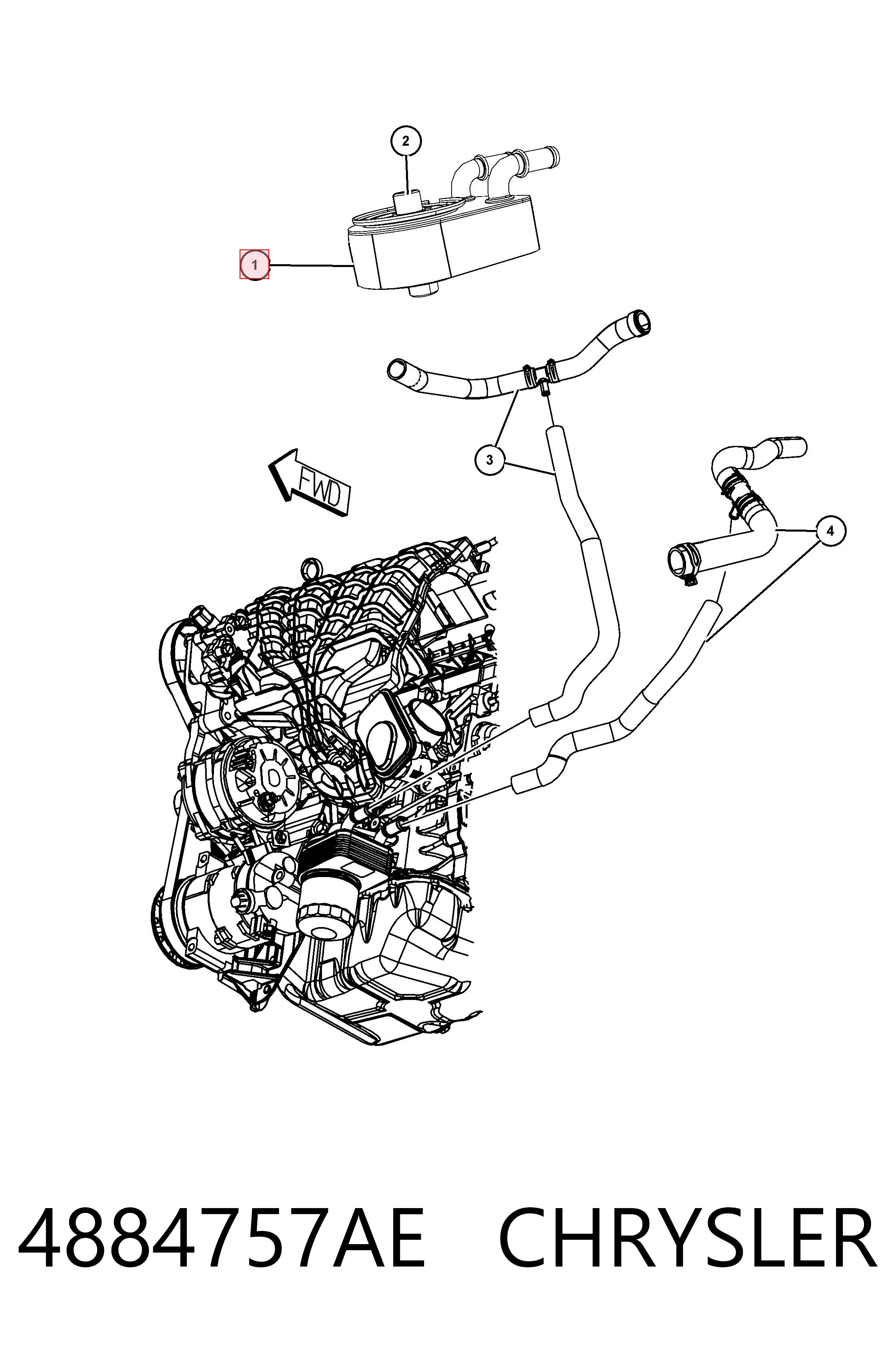 4884757AE Chrysler Chłodnica oleju