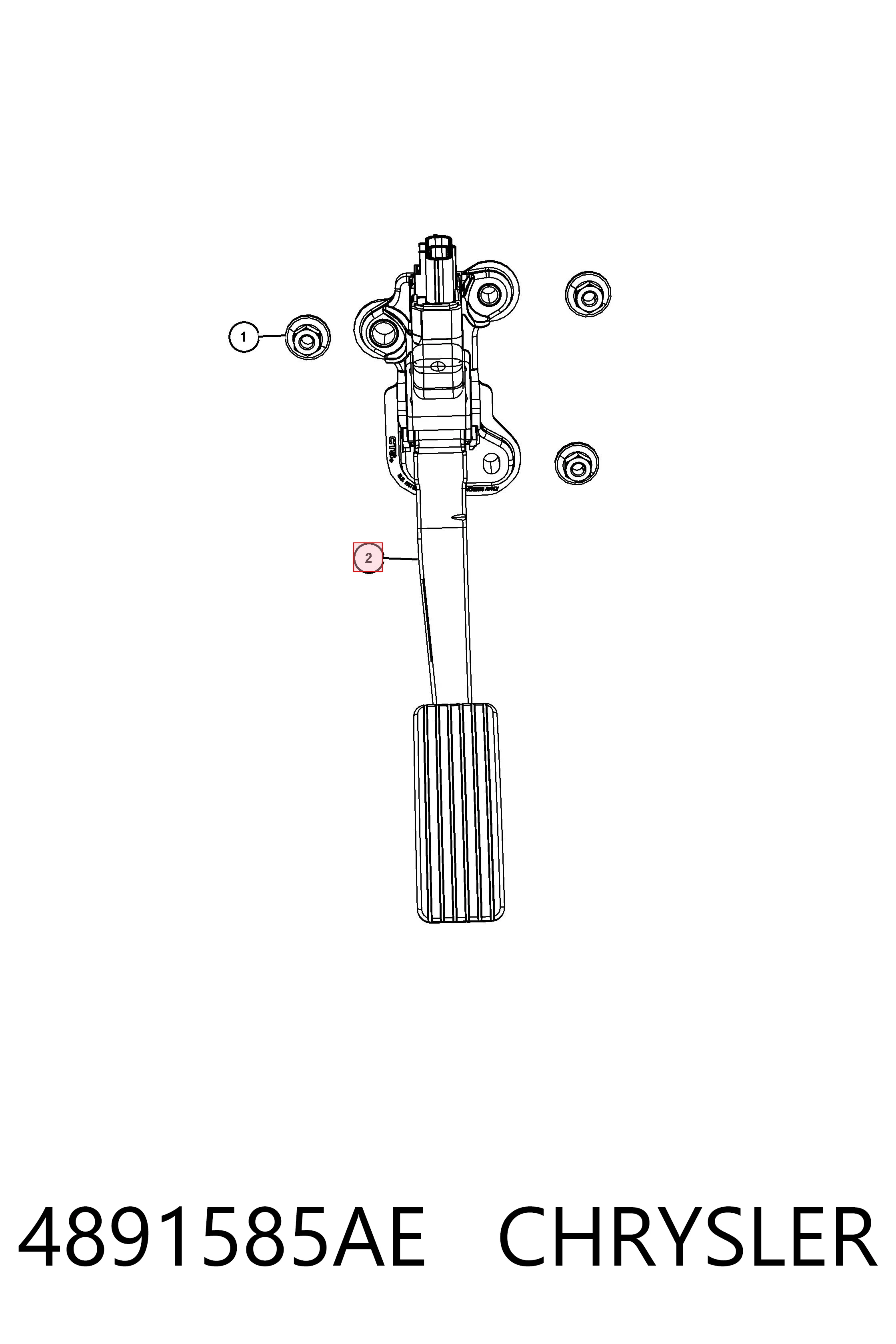 4891585AE Chrysler Pedał przyspieszenia (gazu)