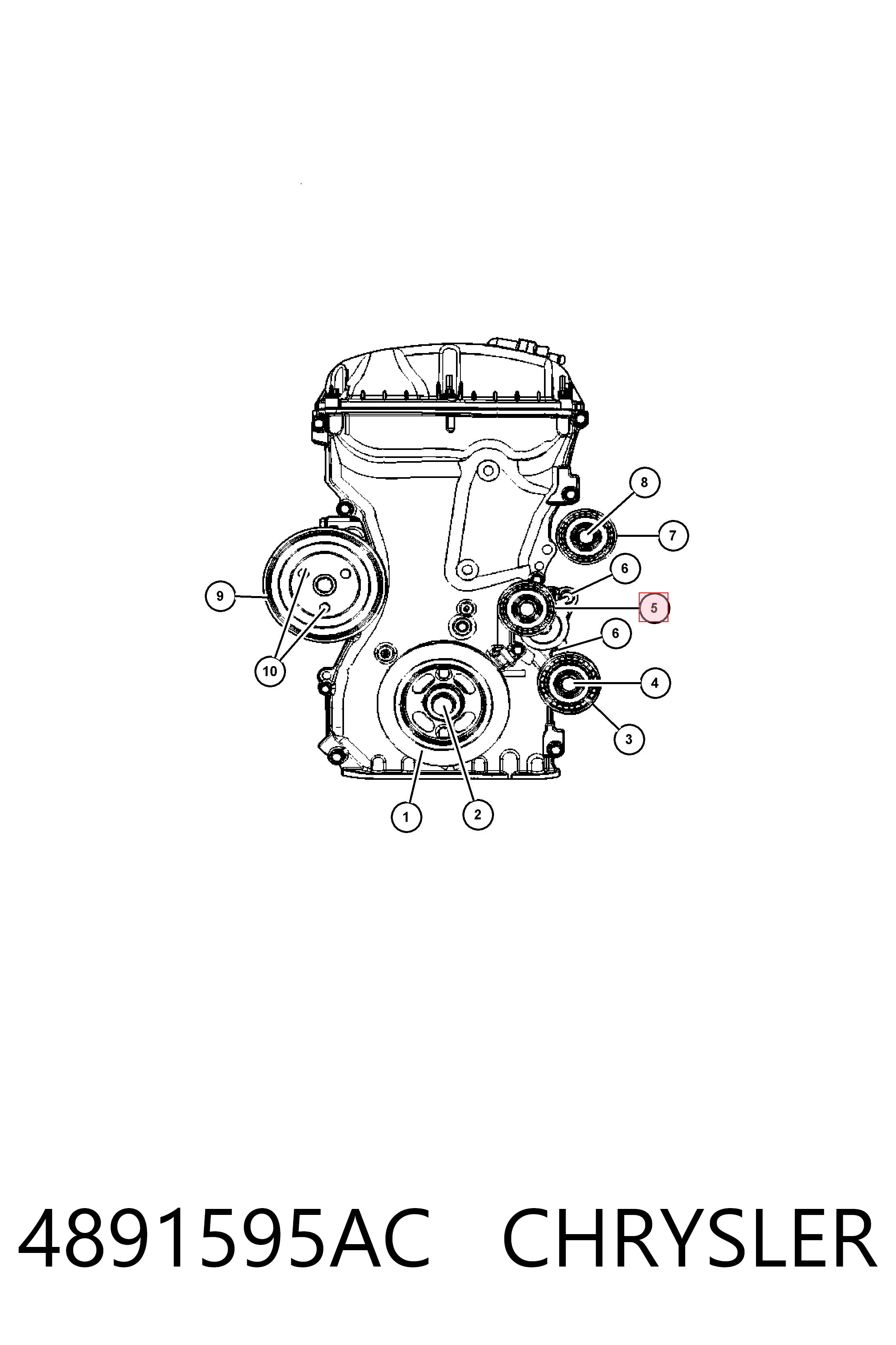 4891595AC Chrysler Napinacz paska napędowego