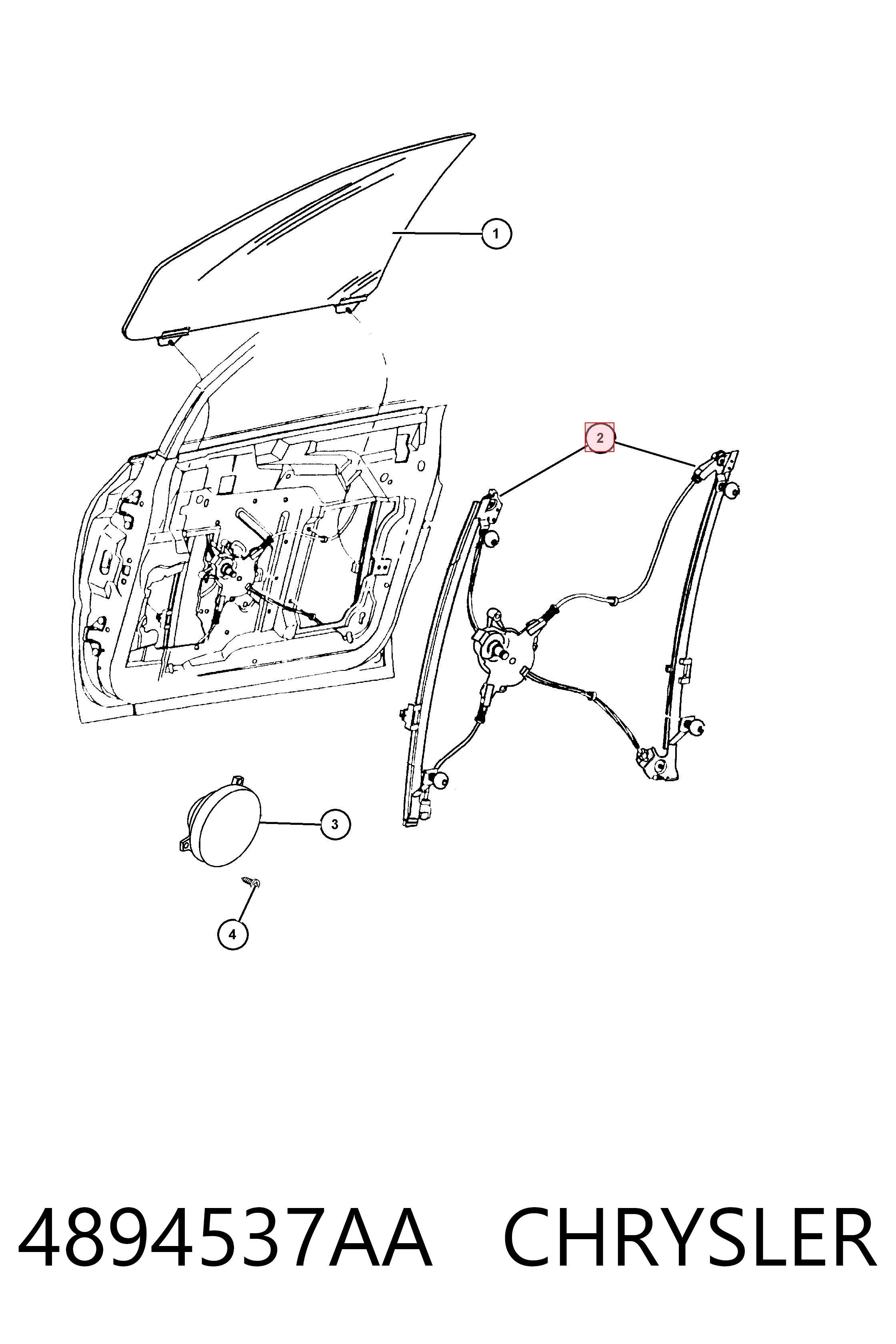 Do koszyka Mechanizm podnoszenia szyby drzwi przednich lewych Chrysler Voyager III RG, RS