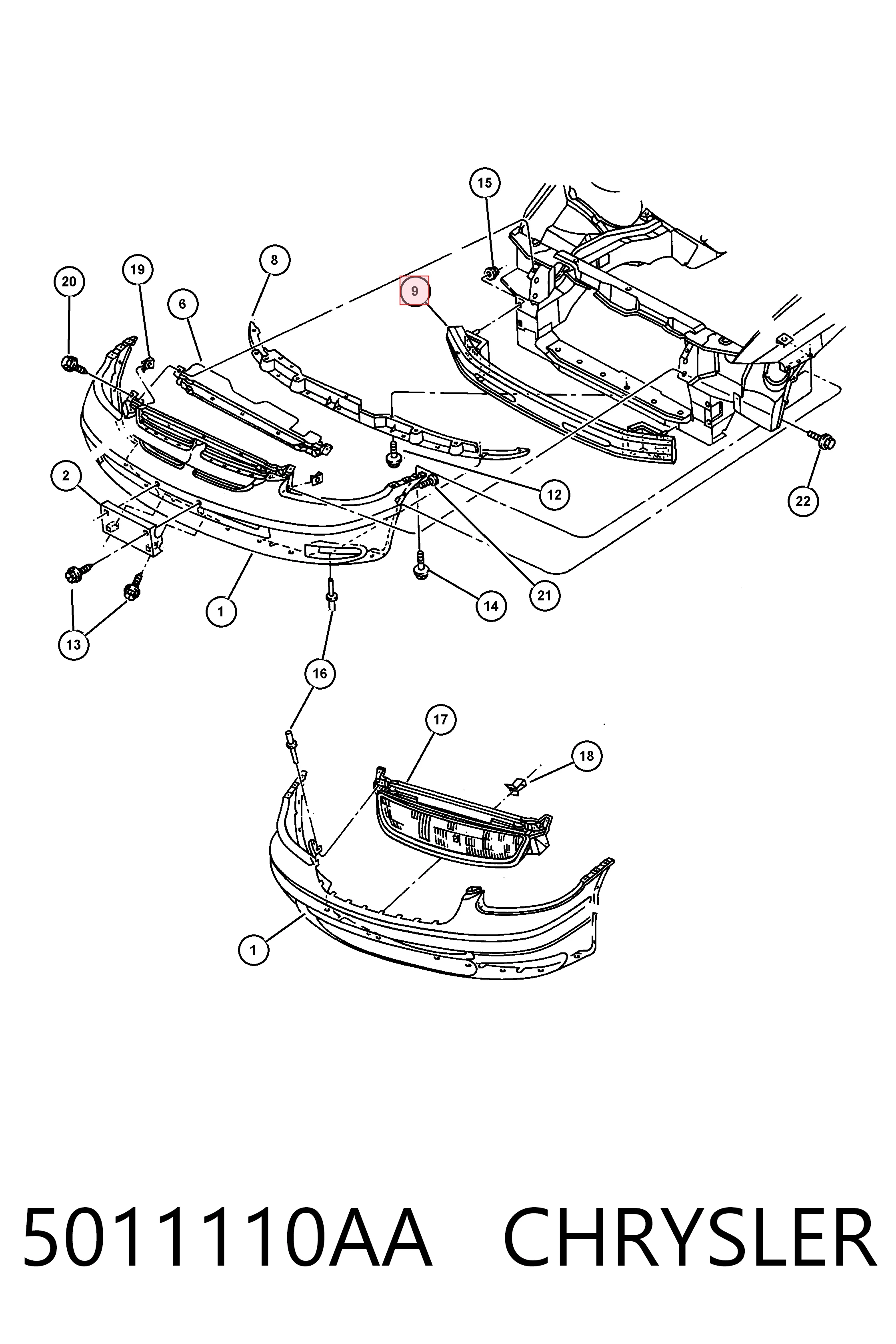 Wzmocnienie zderzaka przedniego Dodge Grand Caravan SE minivan (US) (1990 - 1997) cena, od 95,81 USD