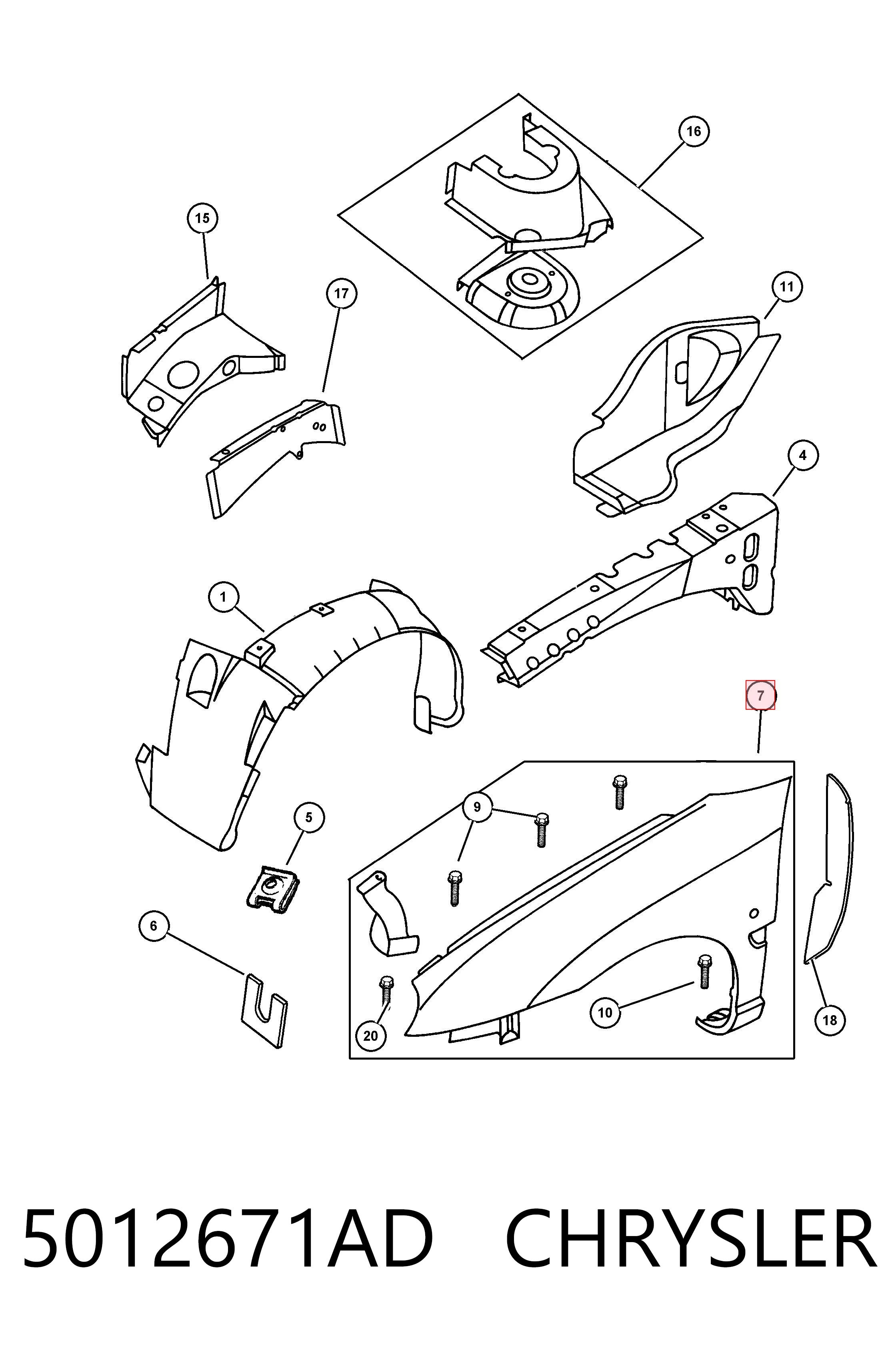 Błotnik przedni lewy Dodge Neon sedana (1995 - 2001) cena, od 75,69 USD