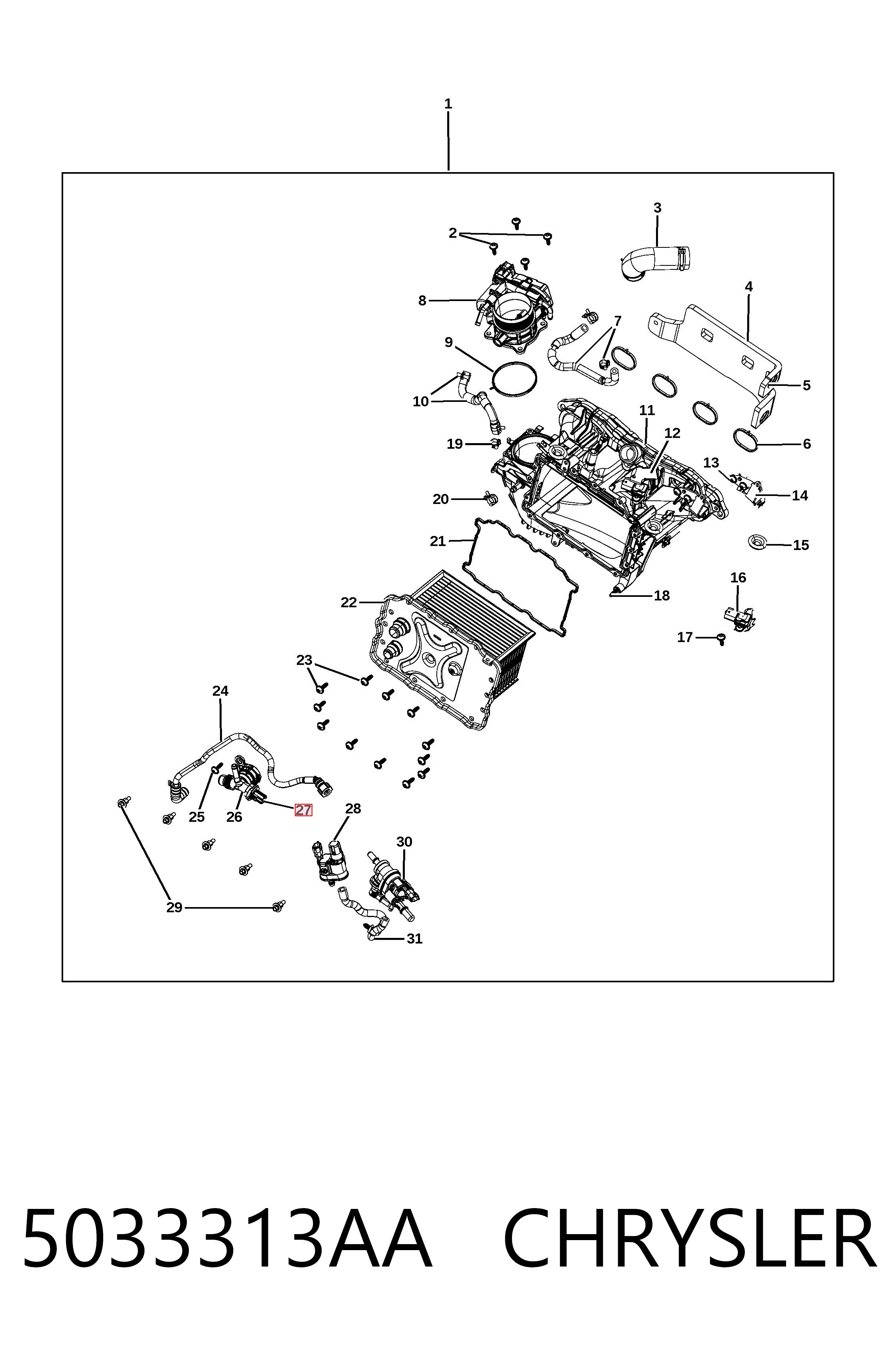 Do koszyka K05033313AA Fiat/Alfa/Lancia Czujnik temperatury płynu chłodzącego