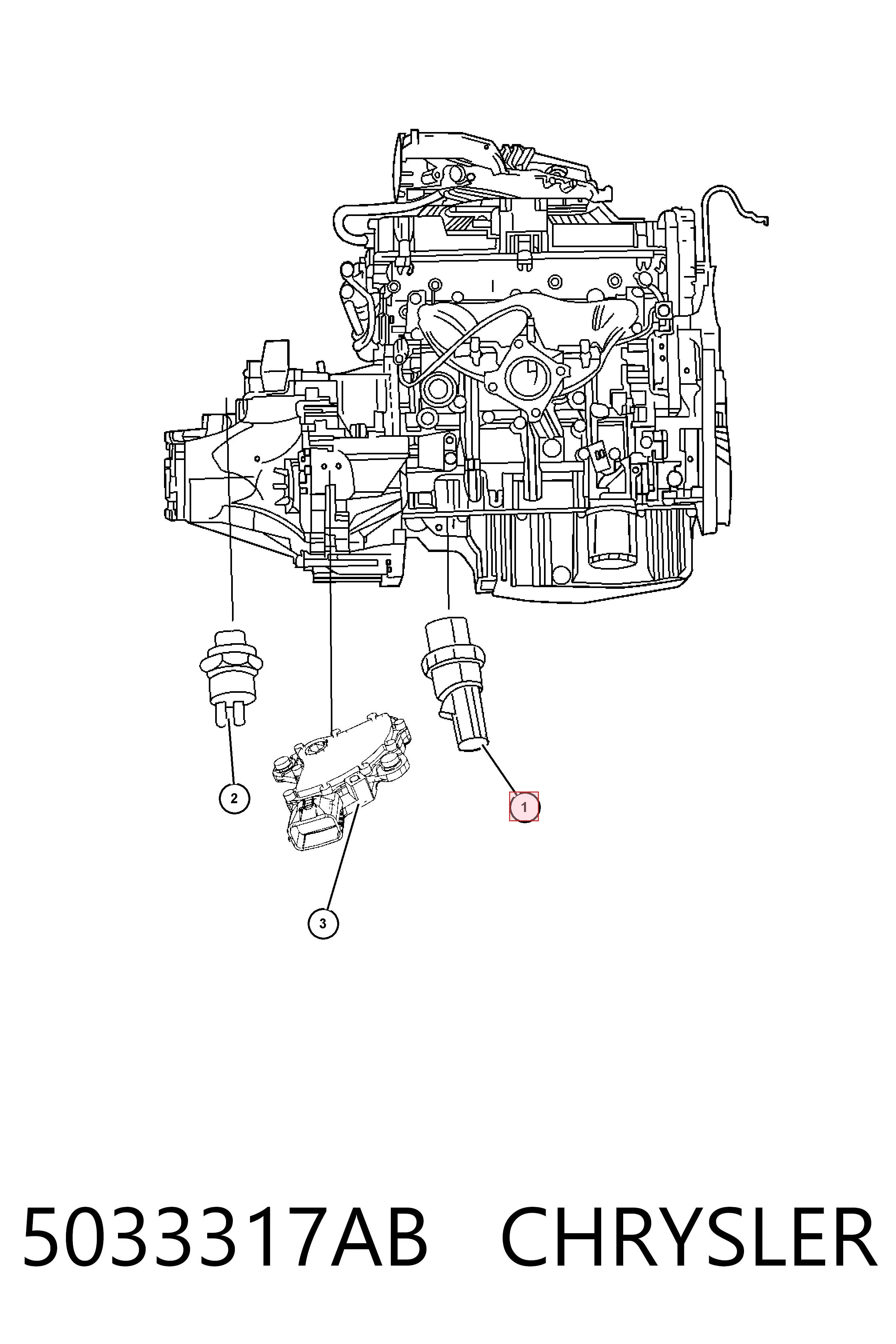 5033317AB Chrysler Czujnik ciśnienia oleju