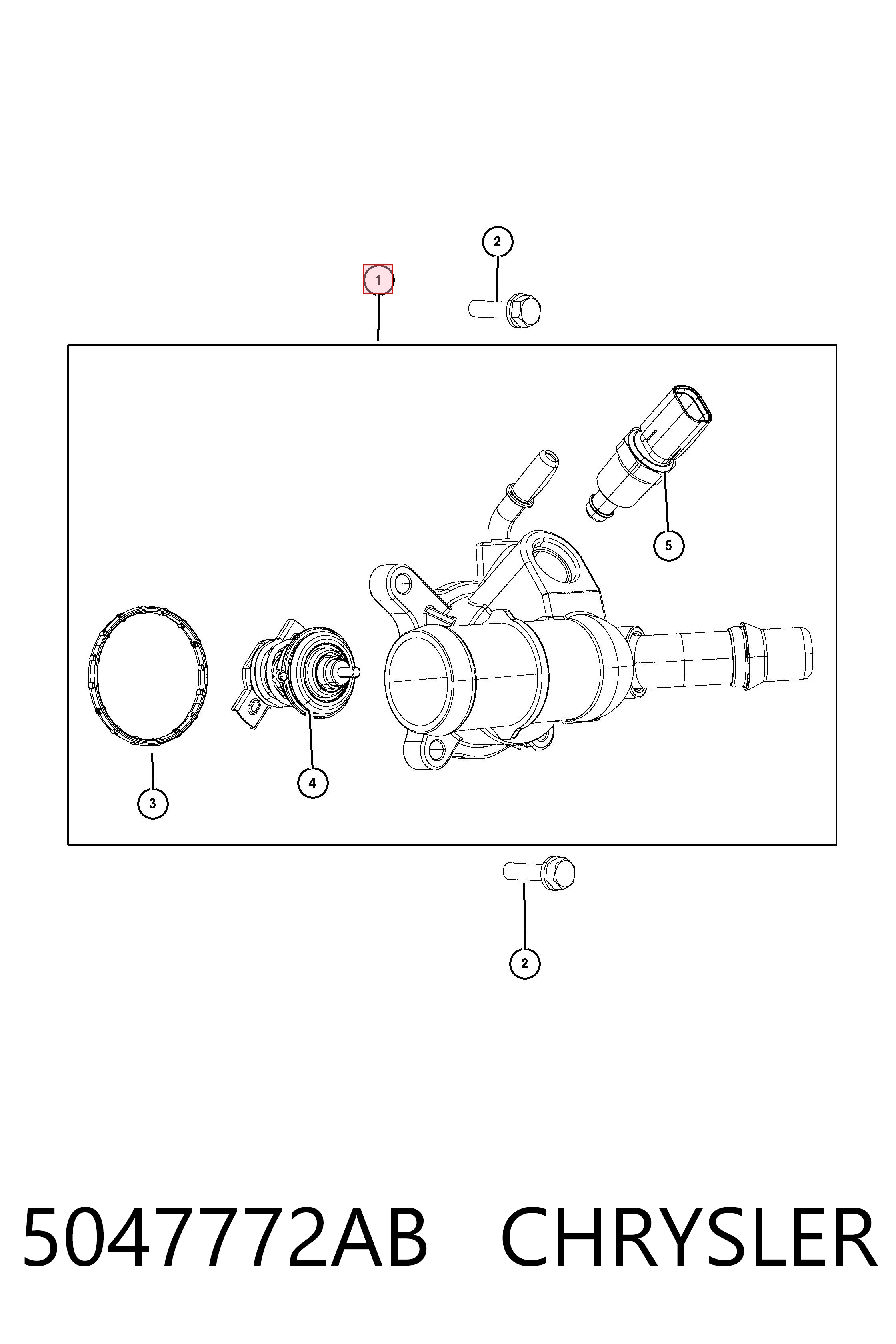 5047772AB Chrysler Obudowa termostatu
