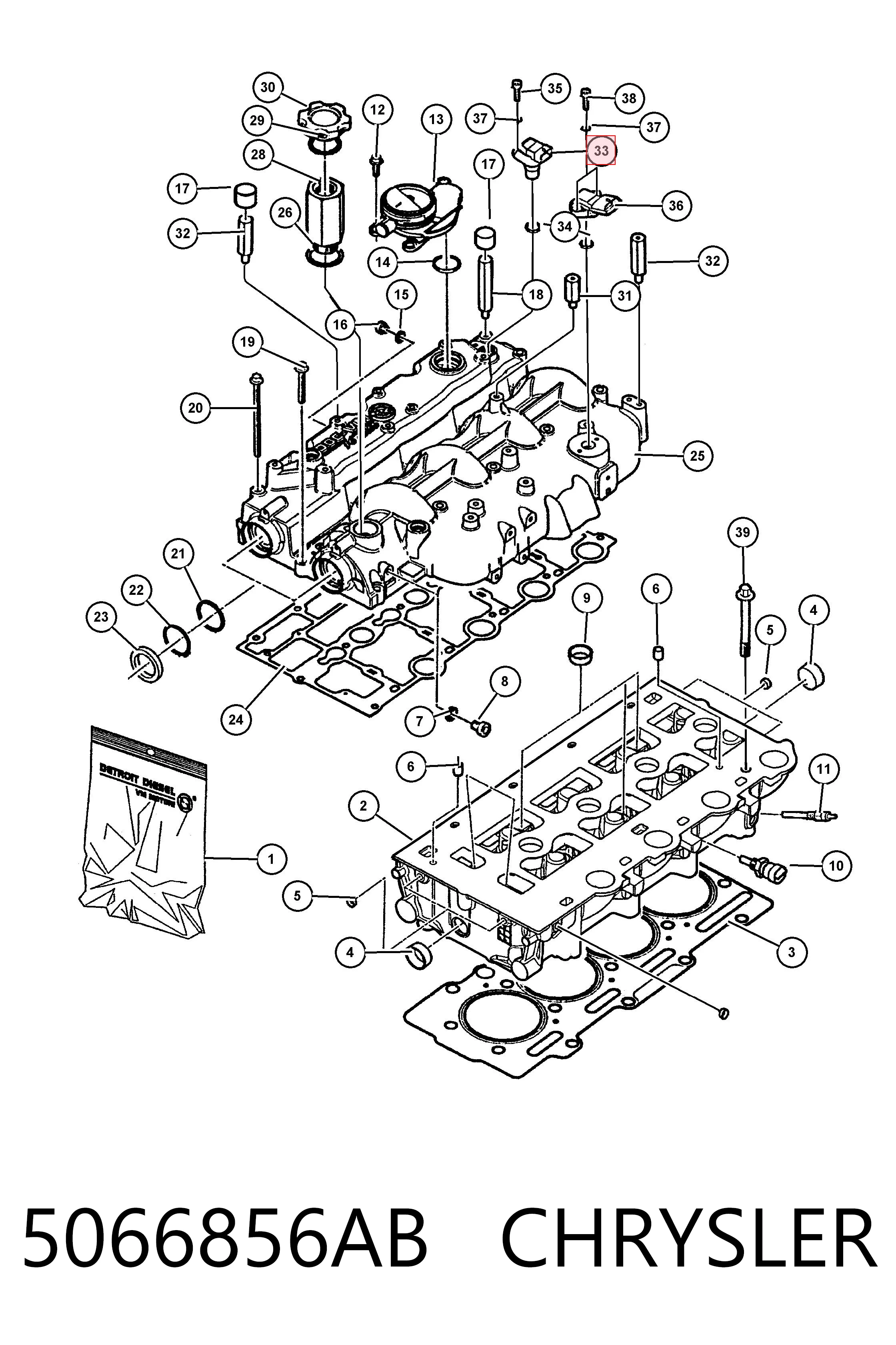 5066856AB Chrysler Czujnik położenia wałka rozrządu