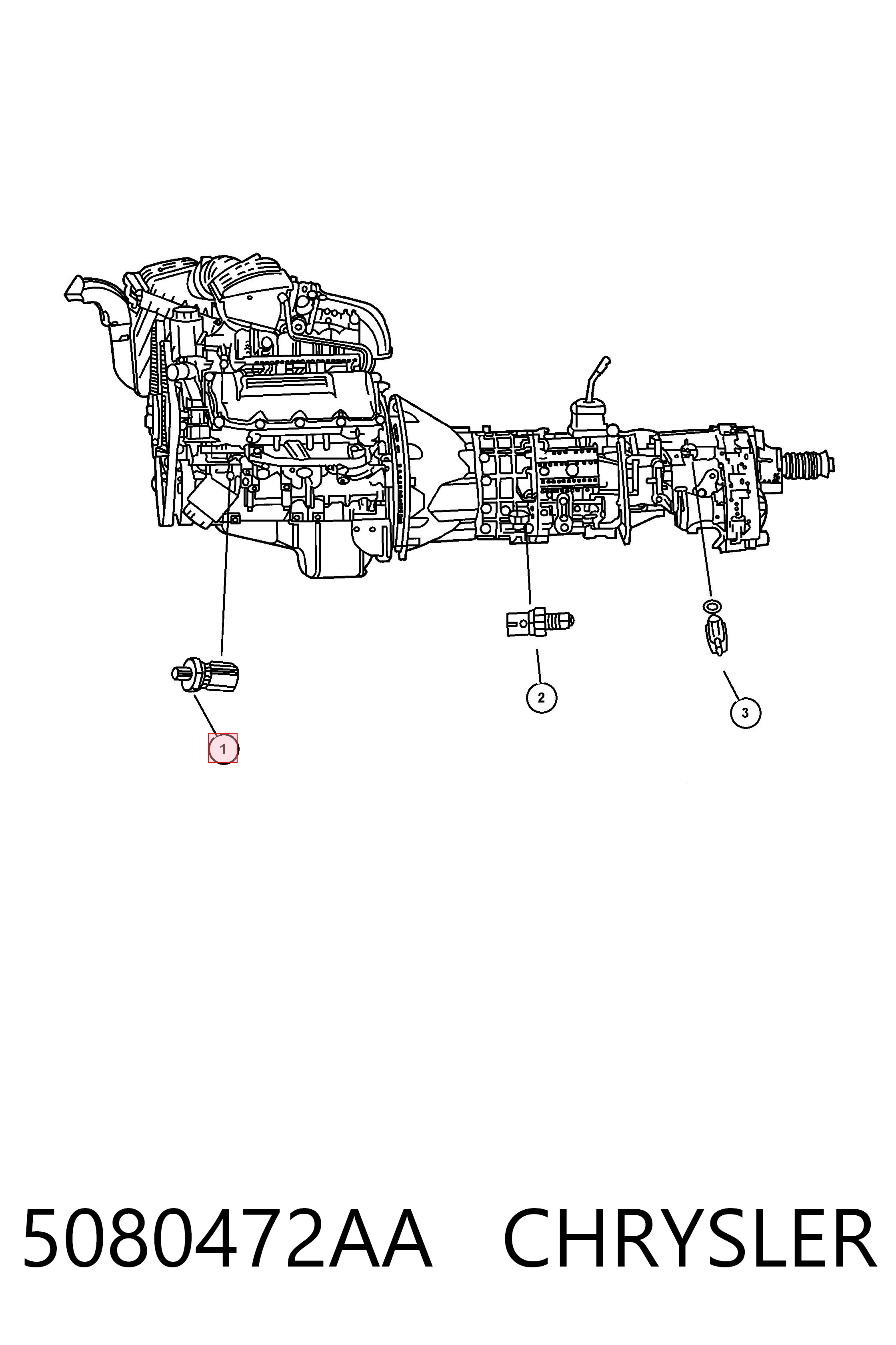 5080472AA Chrysler Czujnik ciśnienia oleju