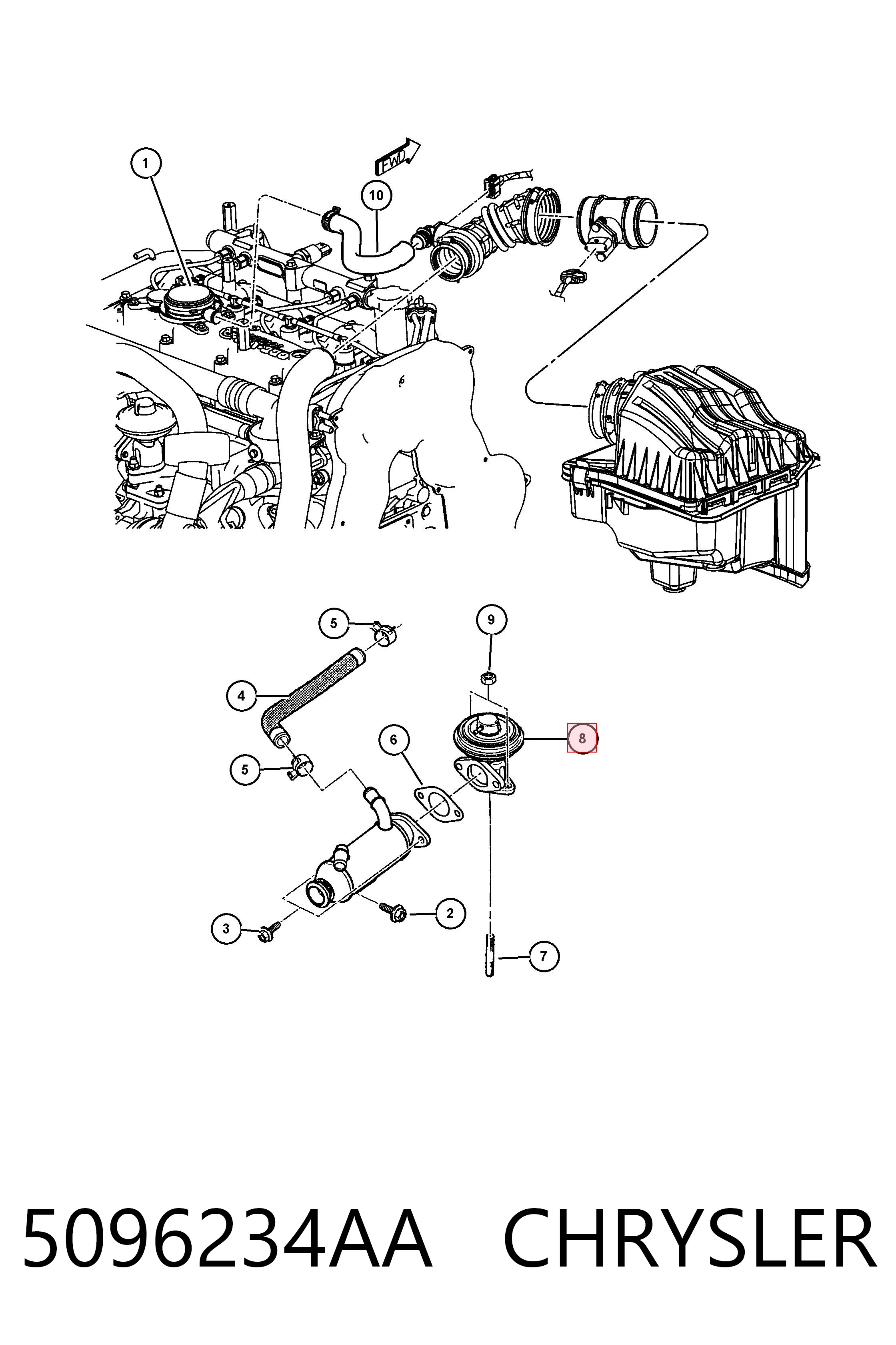 Zawór recyrkulacji spalin EGR do Jeep Liberty/Cherokee  