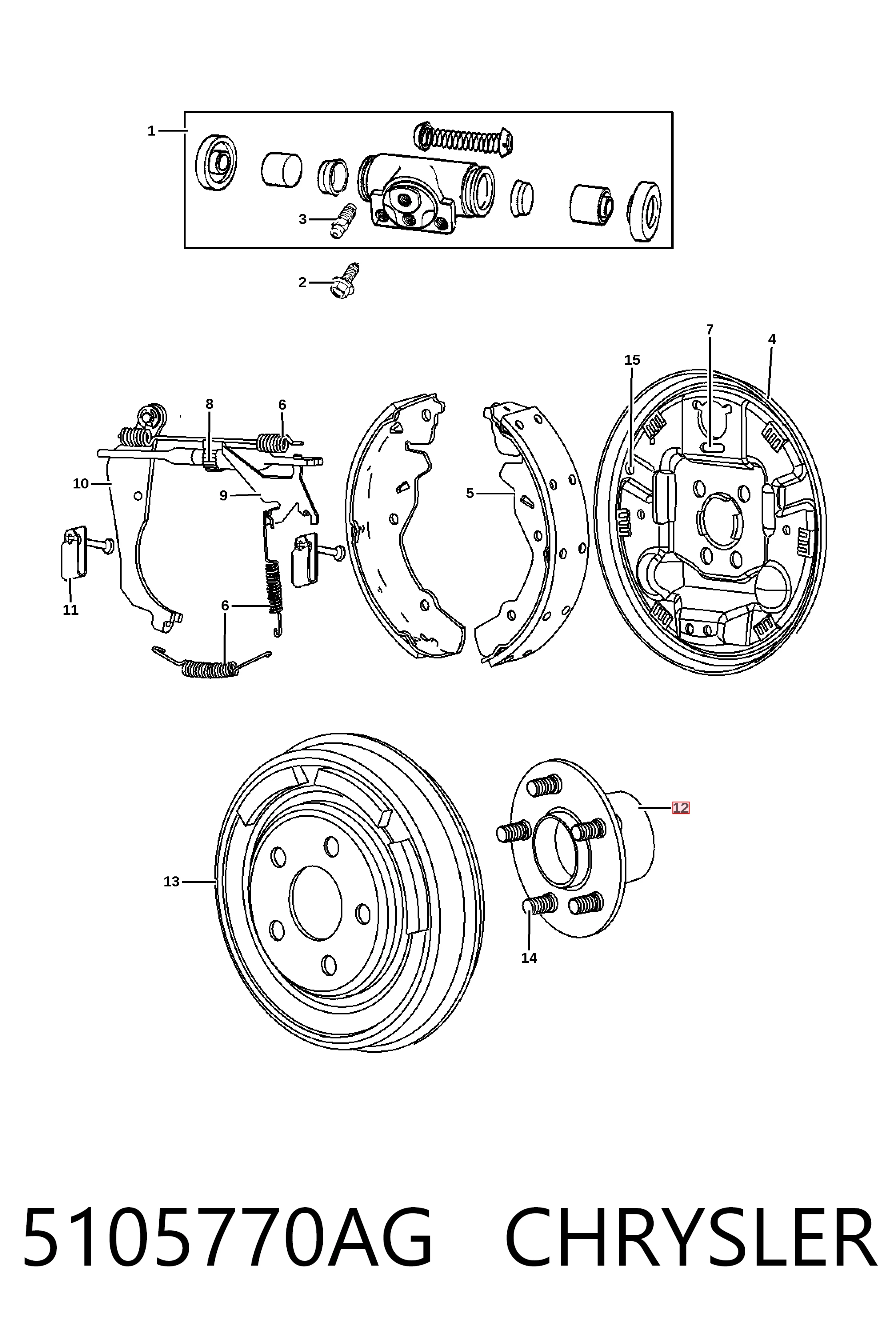 5105770AG Chrysler Piasta tylna