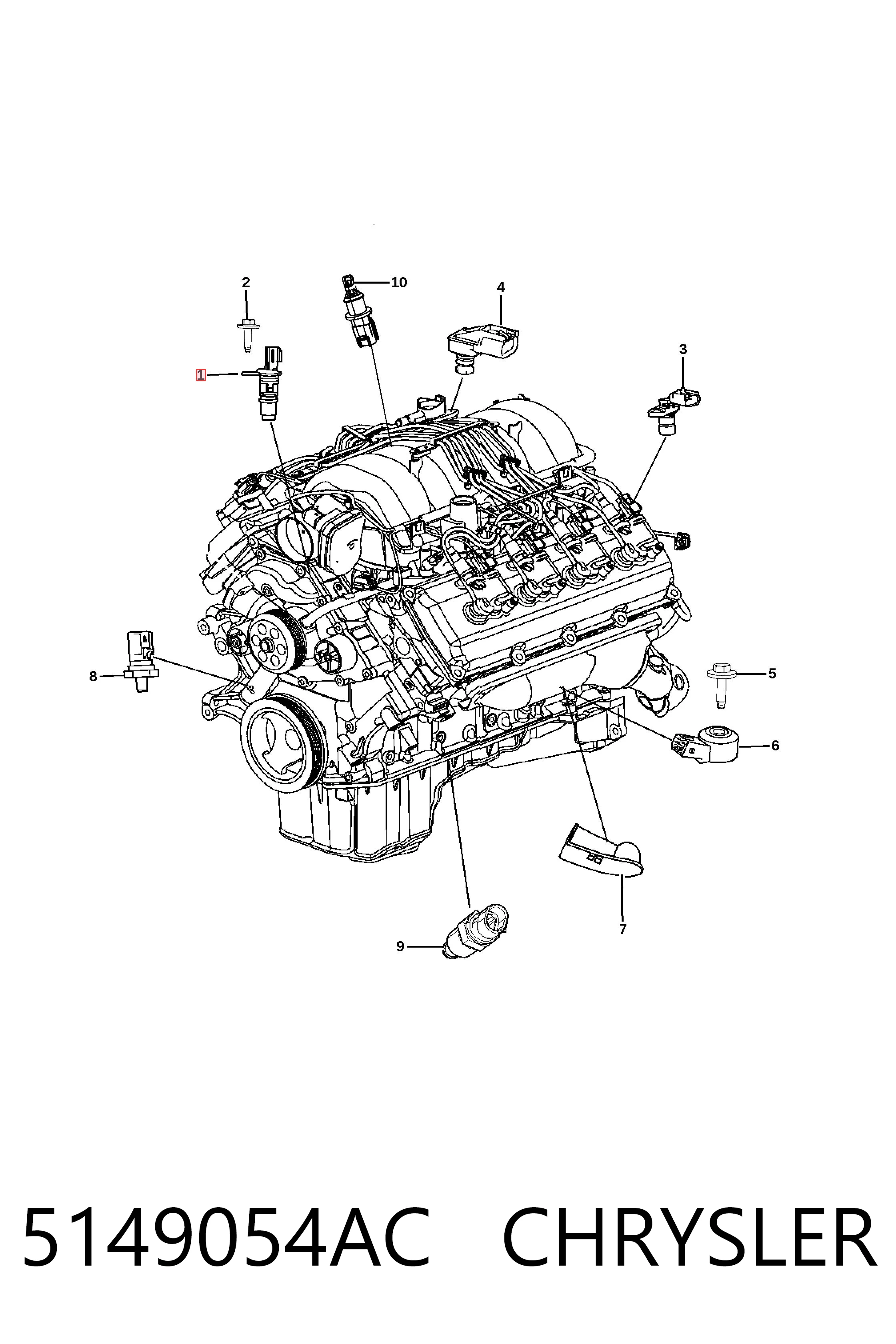 5149054AC Chrysler Czujnik położenia wałka rozrządu