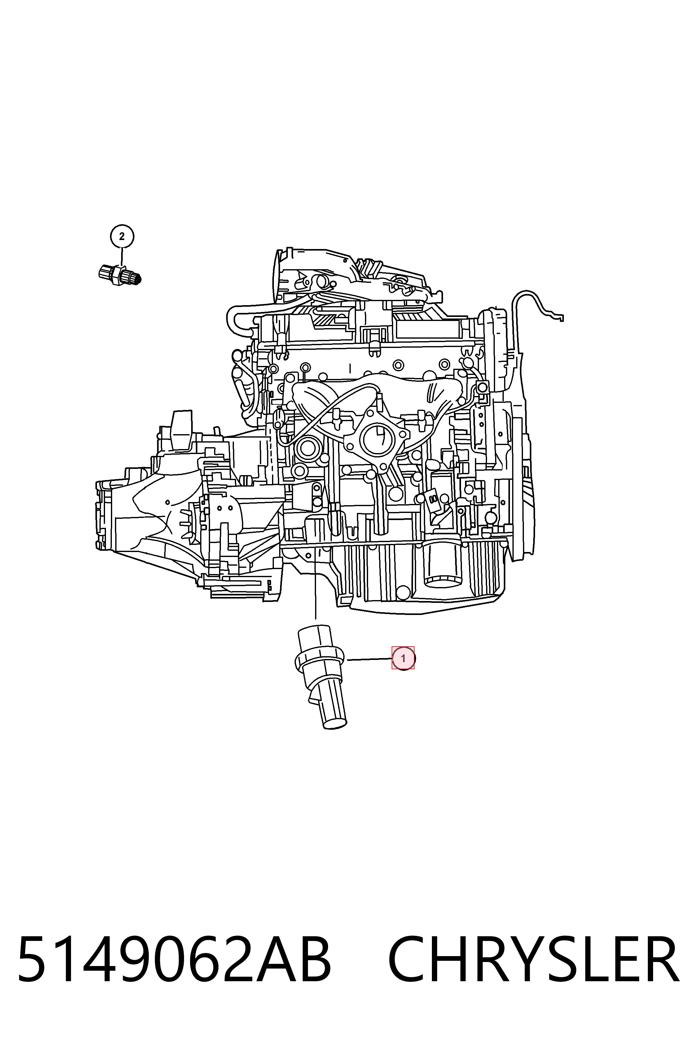 Czujnik ciśnienia oleju Fiat/Alfa/Lancia K05149062AA