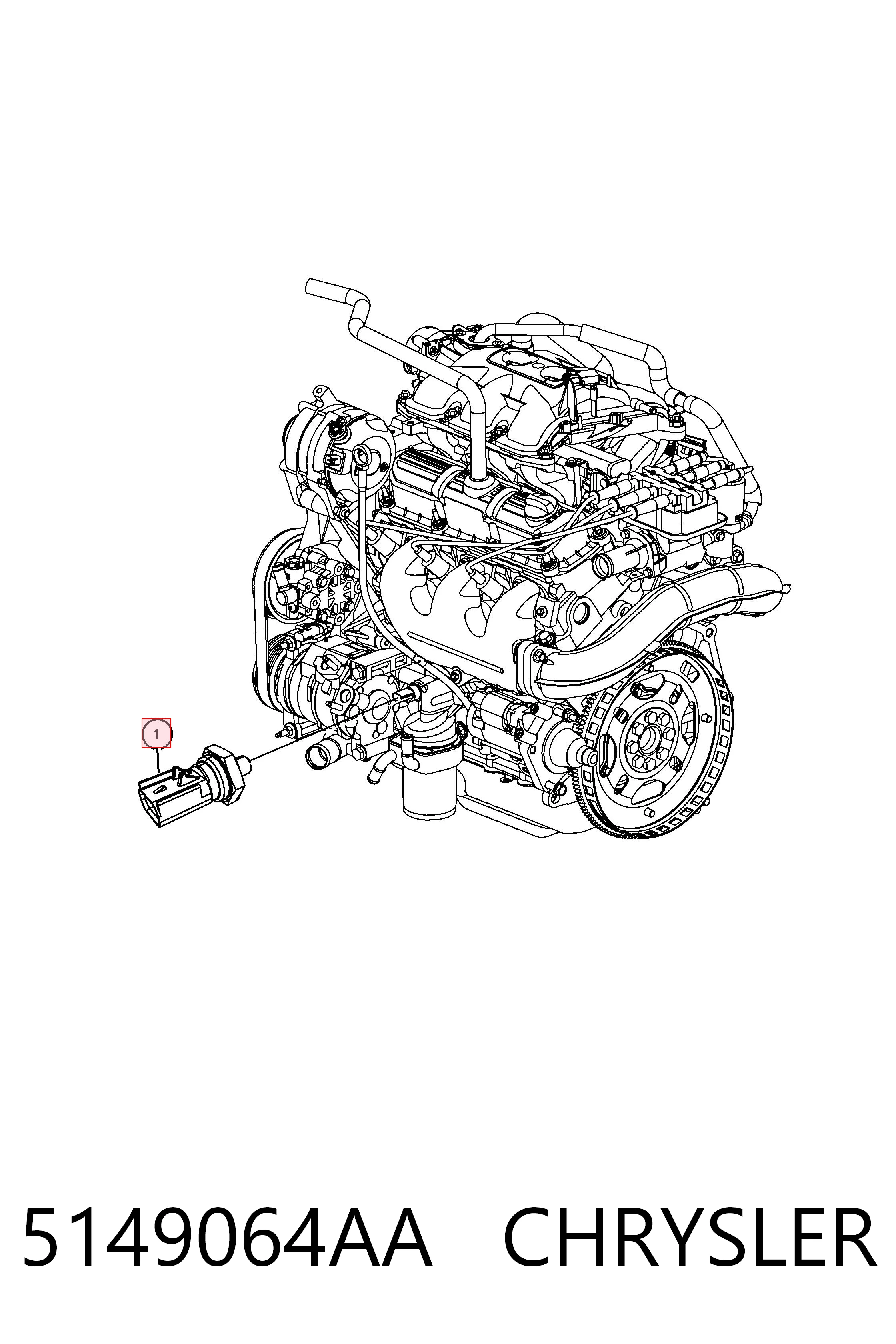 5149064AA Chrysler Czujnik ciśnienia oleju