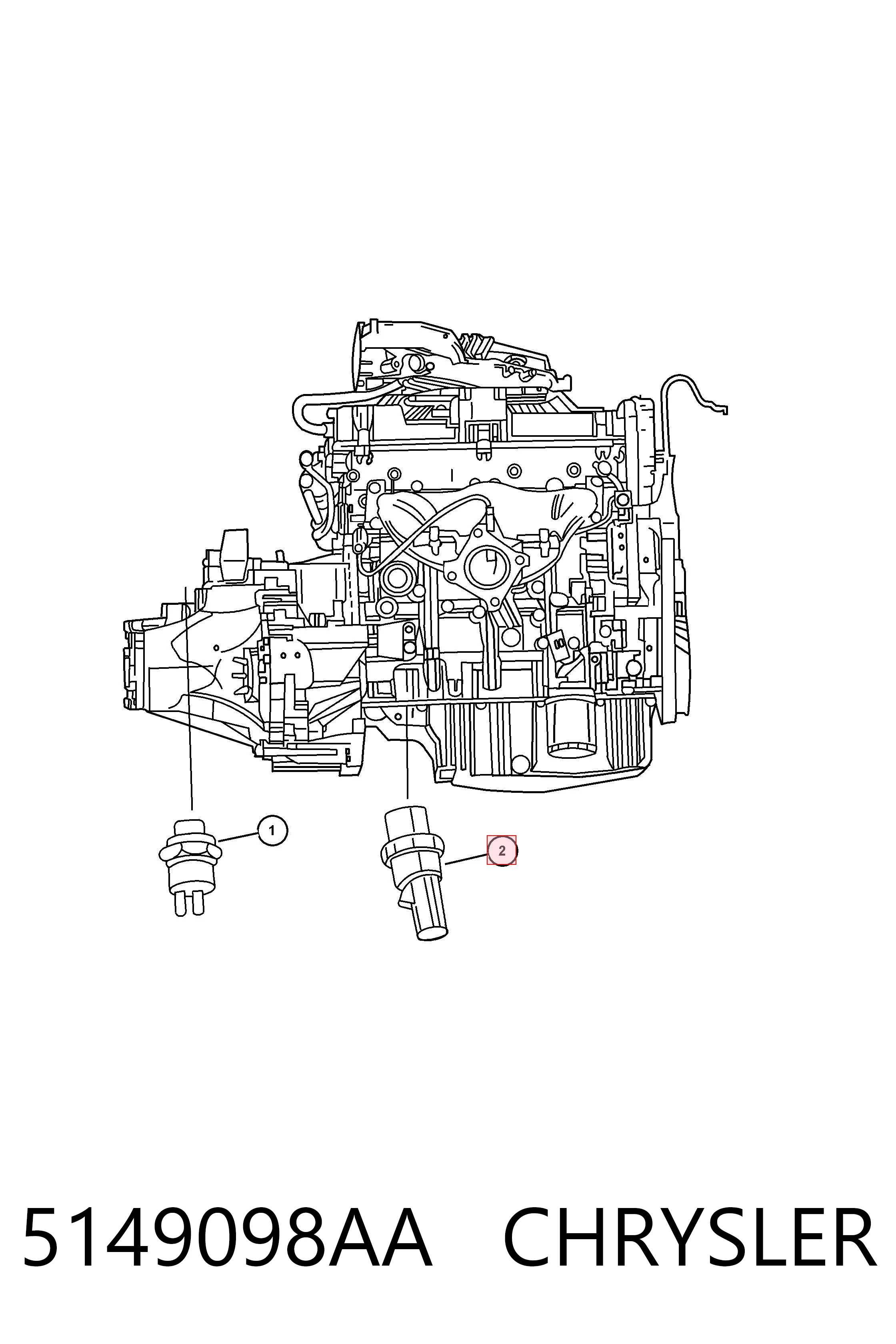 5149098AA Chrysler Czujnik ciśnienia oleju