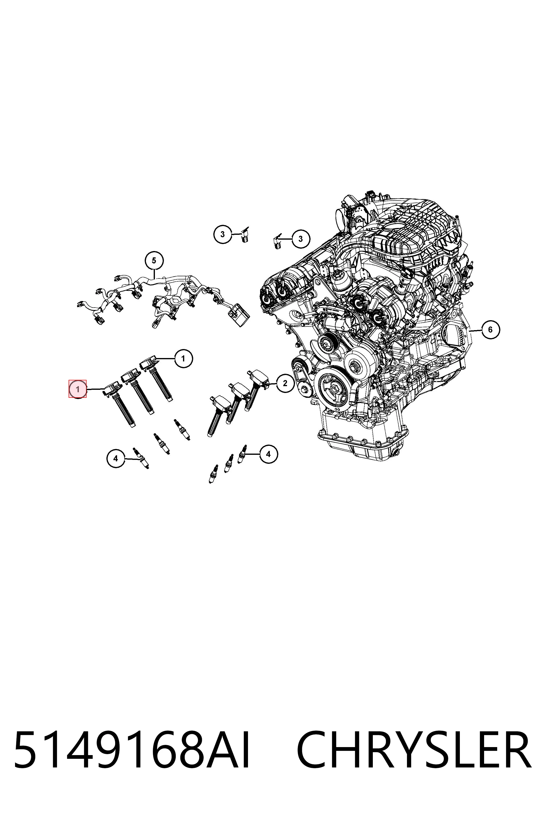 5149168AI Chrysler Cewka zapłonowa