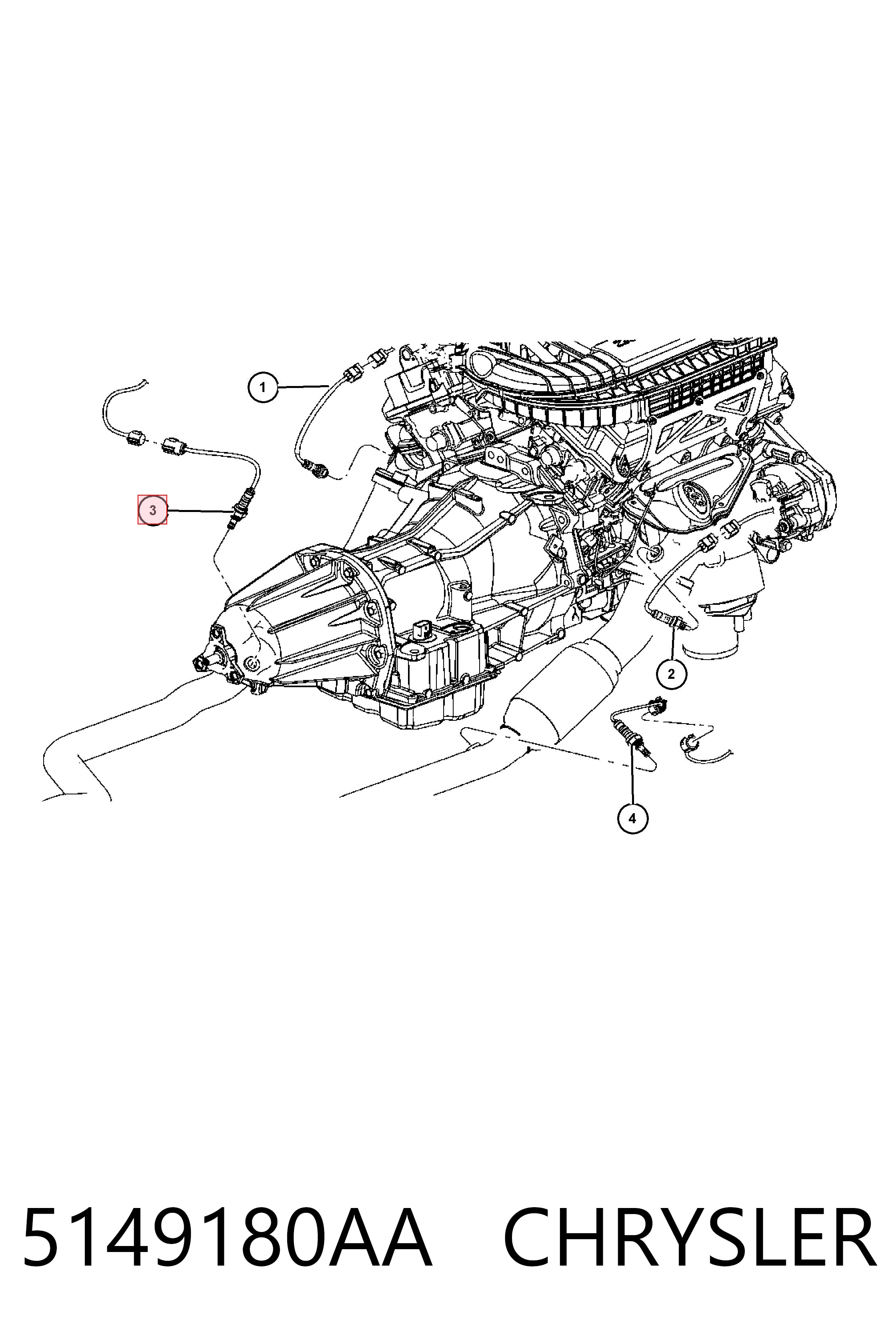 5149180AA Chrysler Sonda lambda, czujnik tlenu