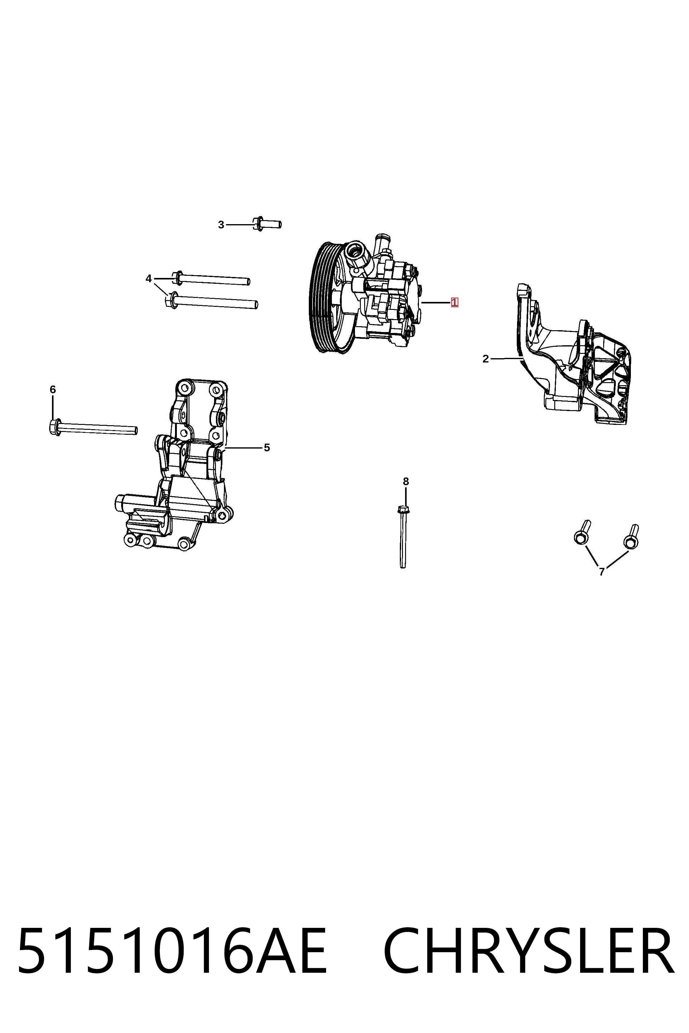 5151016AE Chrysler Pompa wspomagania hydraulicznego kierownicy
