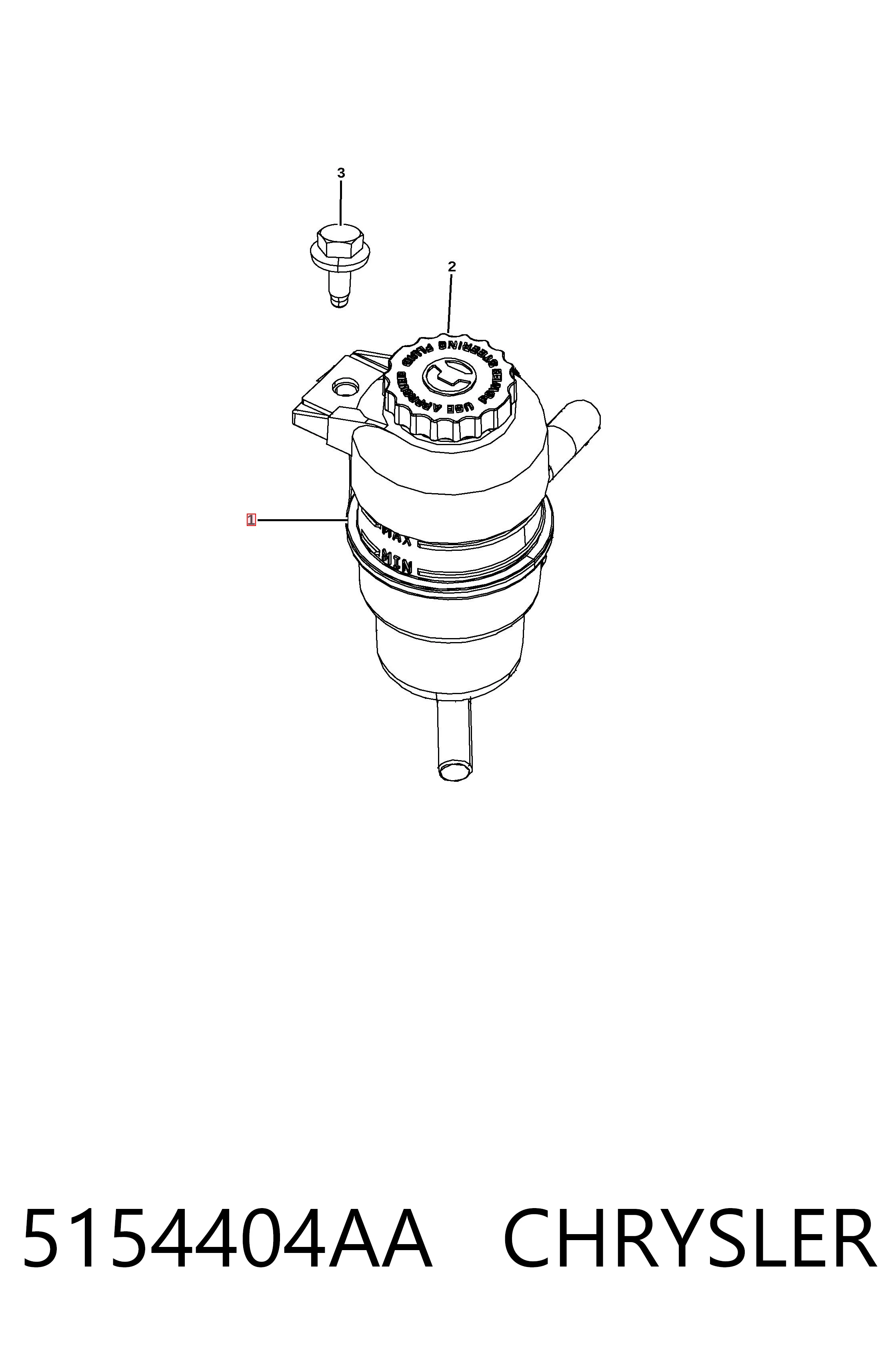 5154404AA Chrysler Zbiornik płynu wspomagania