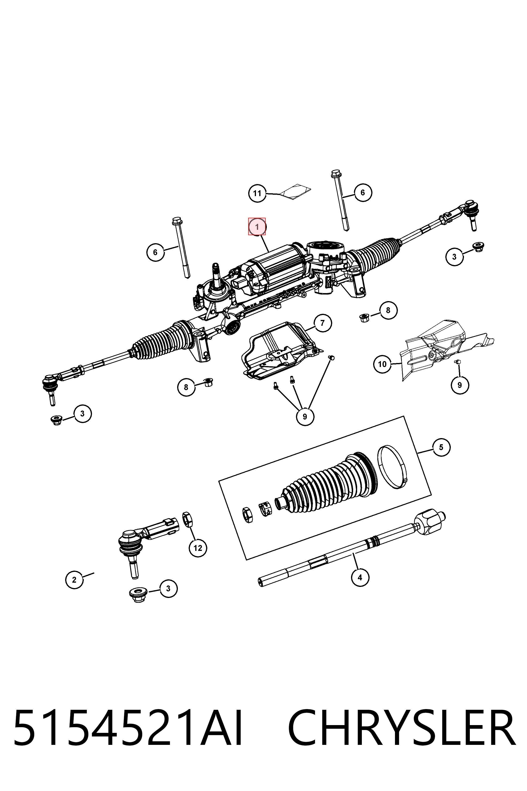 Listwa kierownicza (maglownica) do Jeep Cherokee  KL