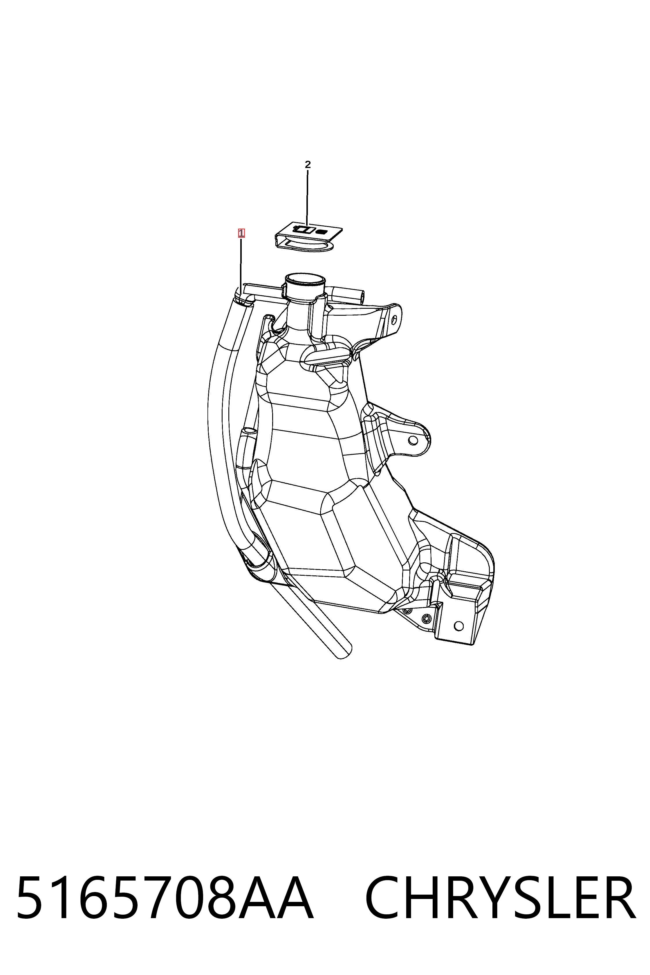 Zbiorniczek wyrównawczy układu chłodzenia do Jeep Grand Cherokee IV WK